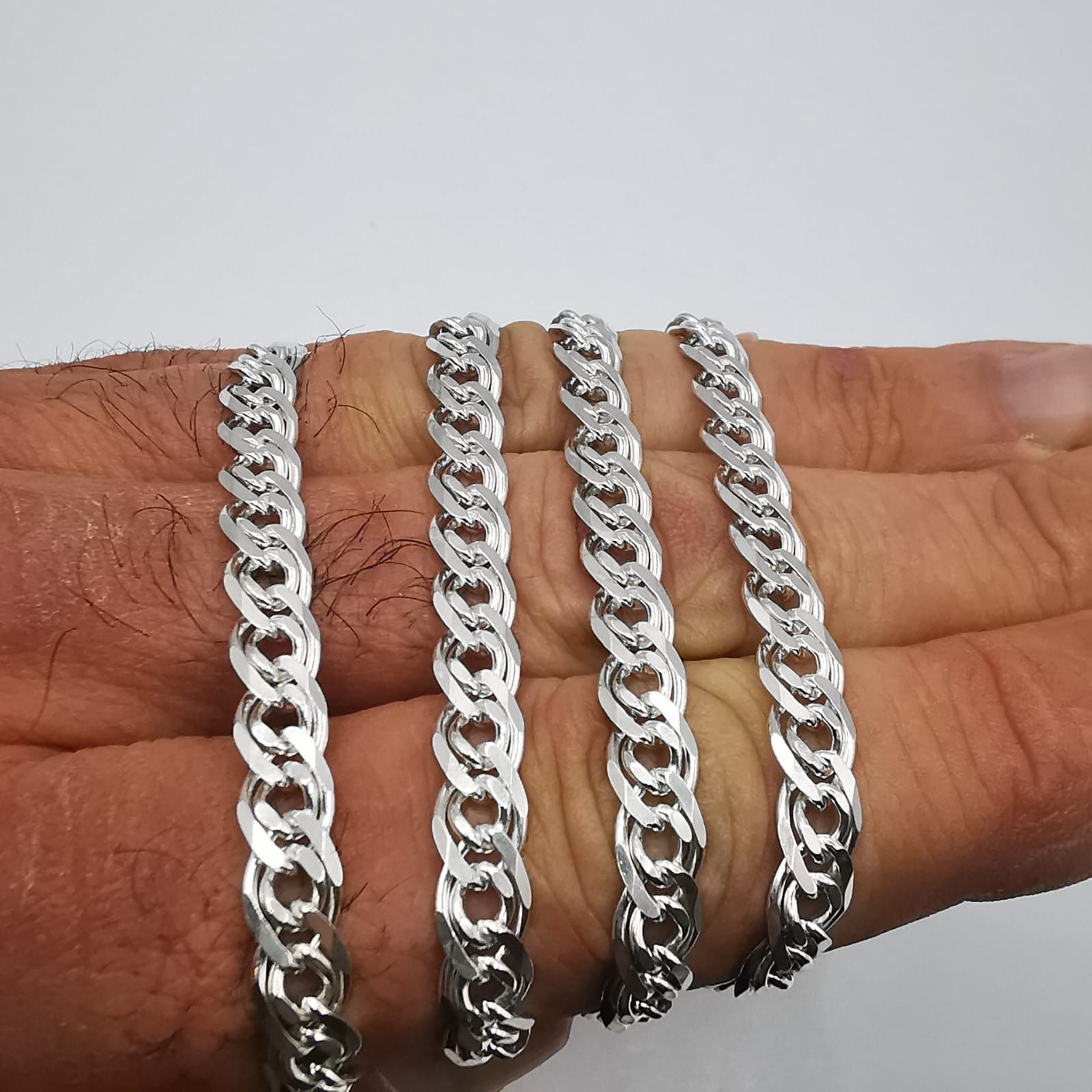 Sterling Silver Vintage Jewelry Chain, 925 Sterling Silver, Signed 25,03g Size ONE SIZE - 7 Thumbnail