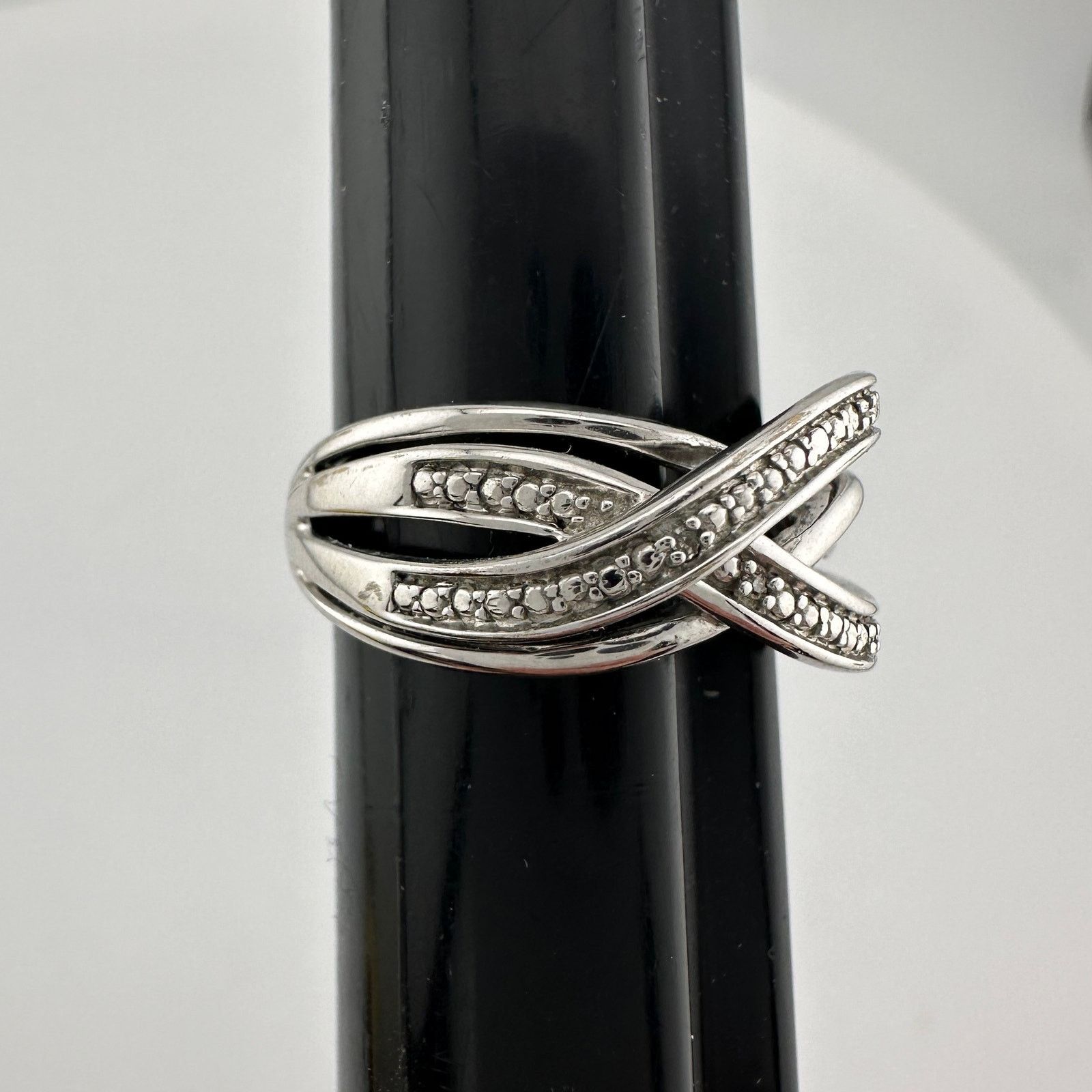 Other Beautiful Braided Strands Ring with Diamond Accent Size 7 Size ONE SIZE - 12 Thumbnail
