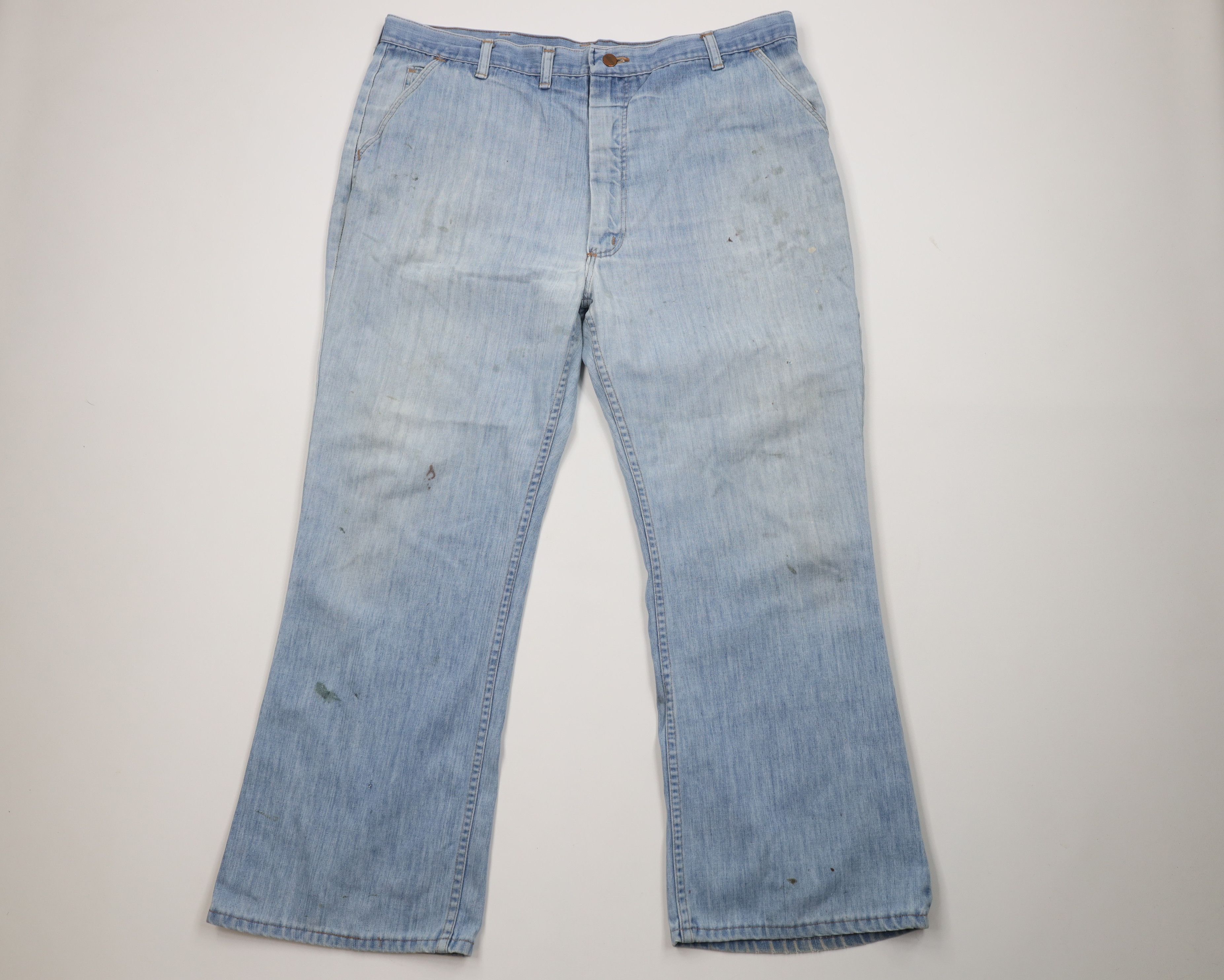Wrangler Vintage 70s Wrangler Flared Bell Bottoms Denim Jeans USA Size US 40 / EU 56 - 1 Thumbnail