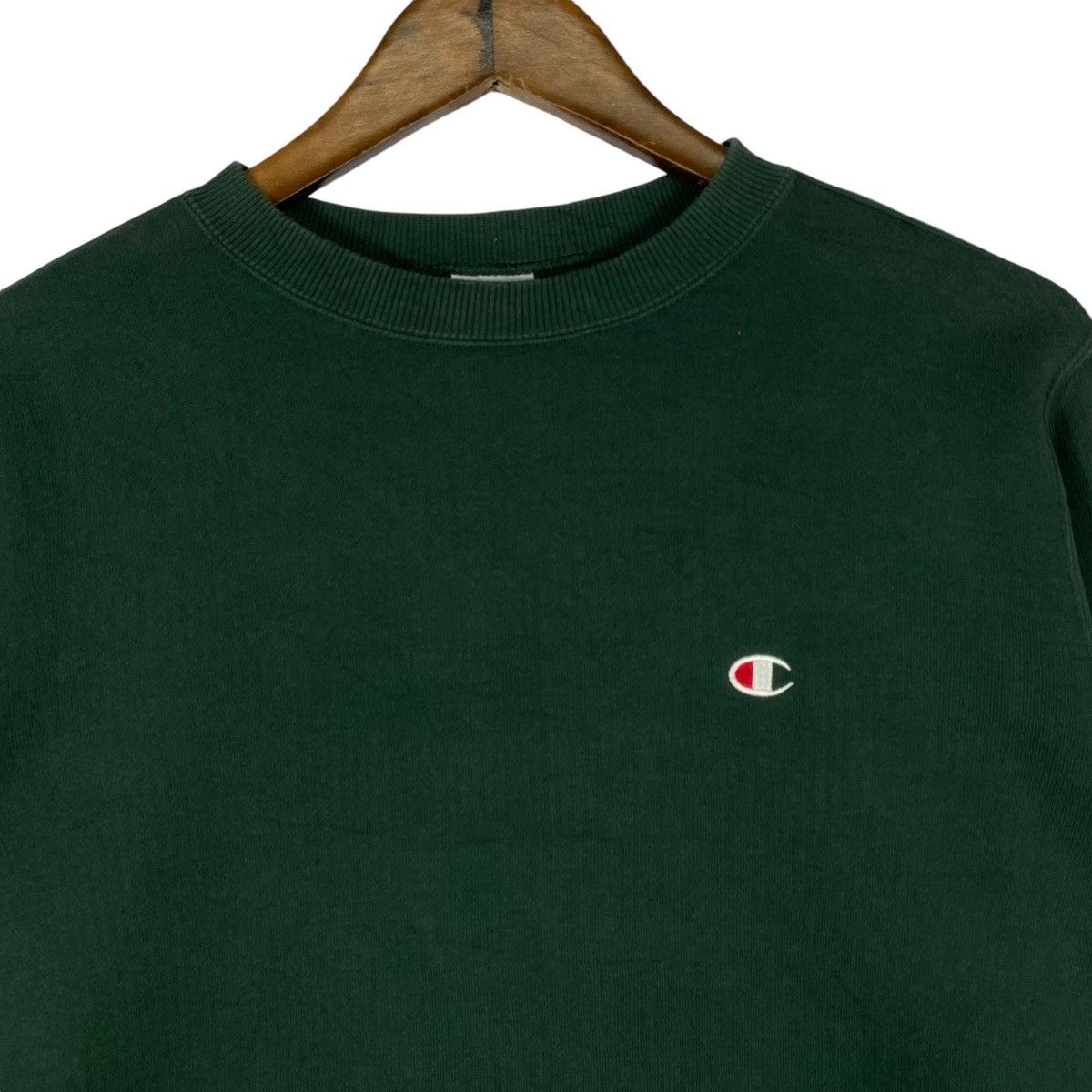 Champion × Vintage Vintage Champion Crewneck Sweatshirt Green Pullover Jumper S Size US S / EU 44-46 / 1 - 3 Thumbnail