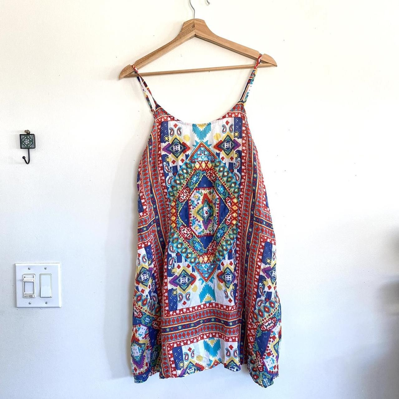 Vintage LAJE MINI DRESS SUMMER BOHEMIAN SIZE MEDIUM Size M / US 6-8 / IT 42-44 - 2 Thumbnail