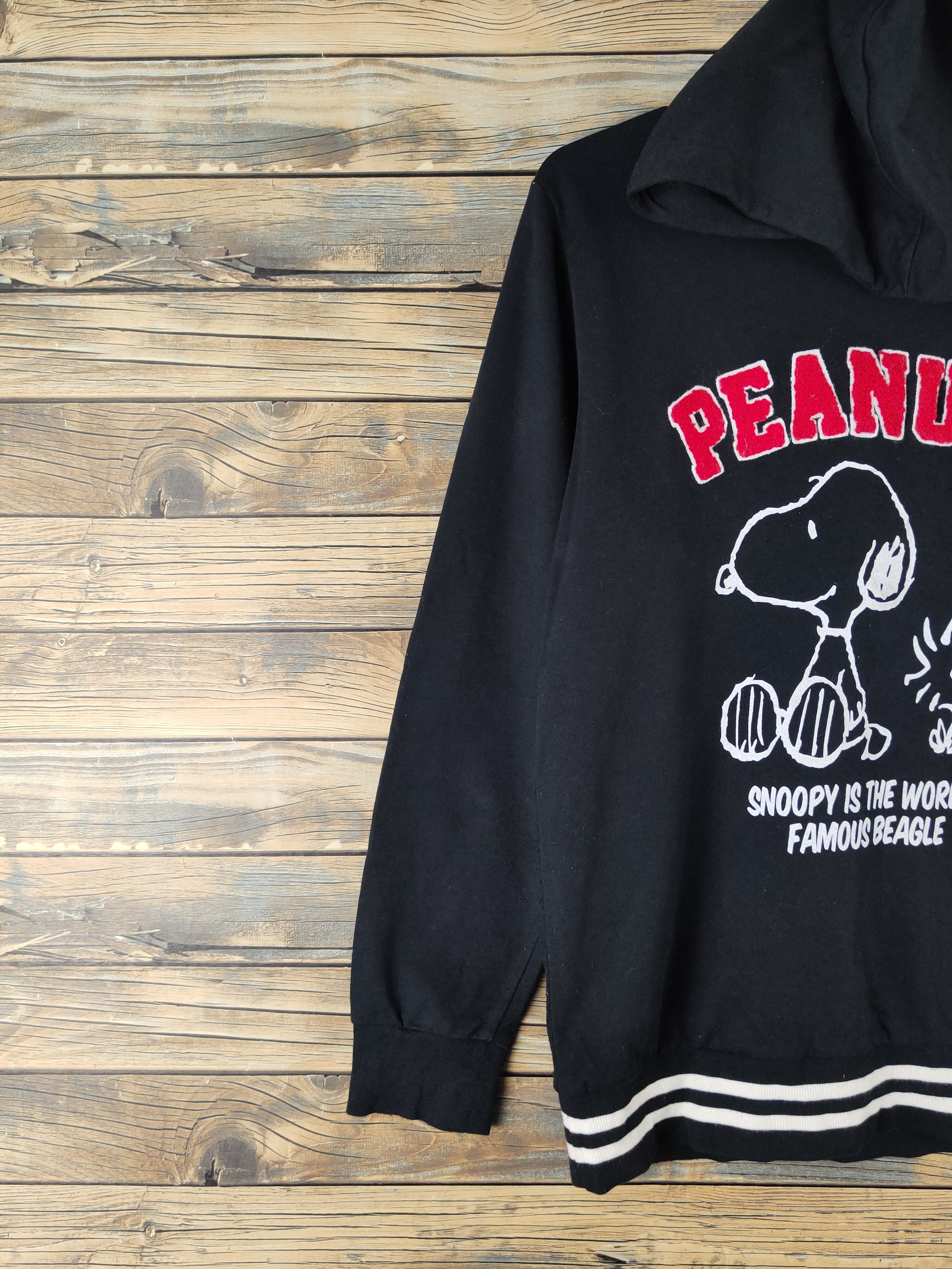 Japanese Brand DL Peanuts Black Snoopy Hoodie Sweatshirts #2514 Size US M / EU 48-50 / 2 - 4 Thumbnail