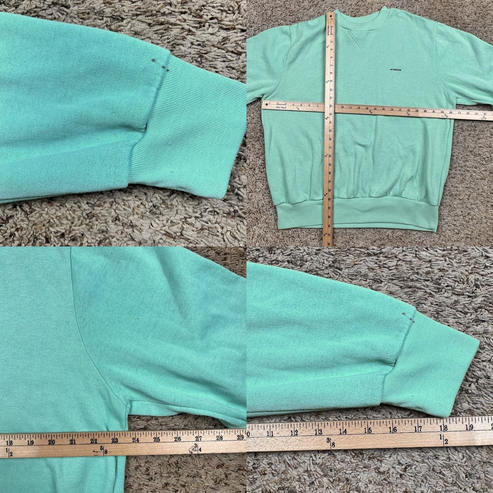 McGregor VINTAGE McGregor Sweatshirt Logo Graphic Gusset Crewneck Womens XL Teal 90s Activewear Classic" Size XL / US 12-14 / IT 48-50 - 8 Thumbnail
