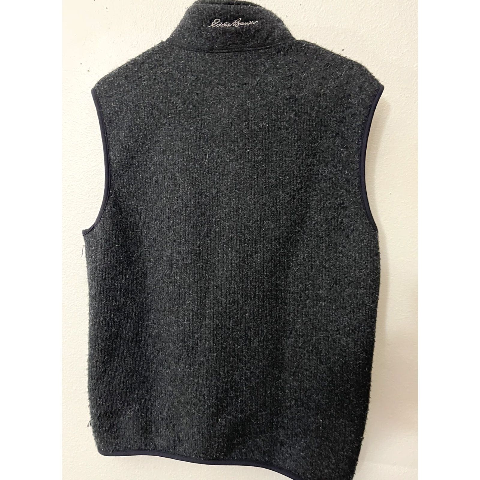 Eddie Bauer Eddie Bauer Vest Mens Small Black Full Zip Sweater Vest Pockets Outdoor Mock Neck Knit Polyester Size US S / EU 44-46 / 1 - 3 Thumbnail