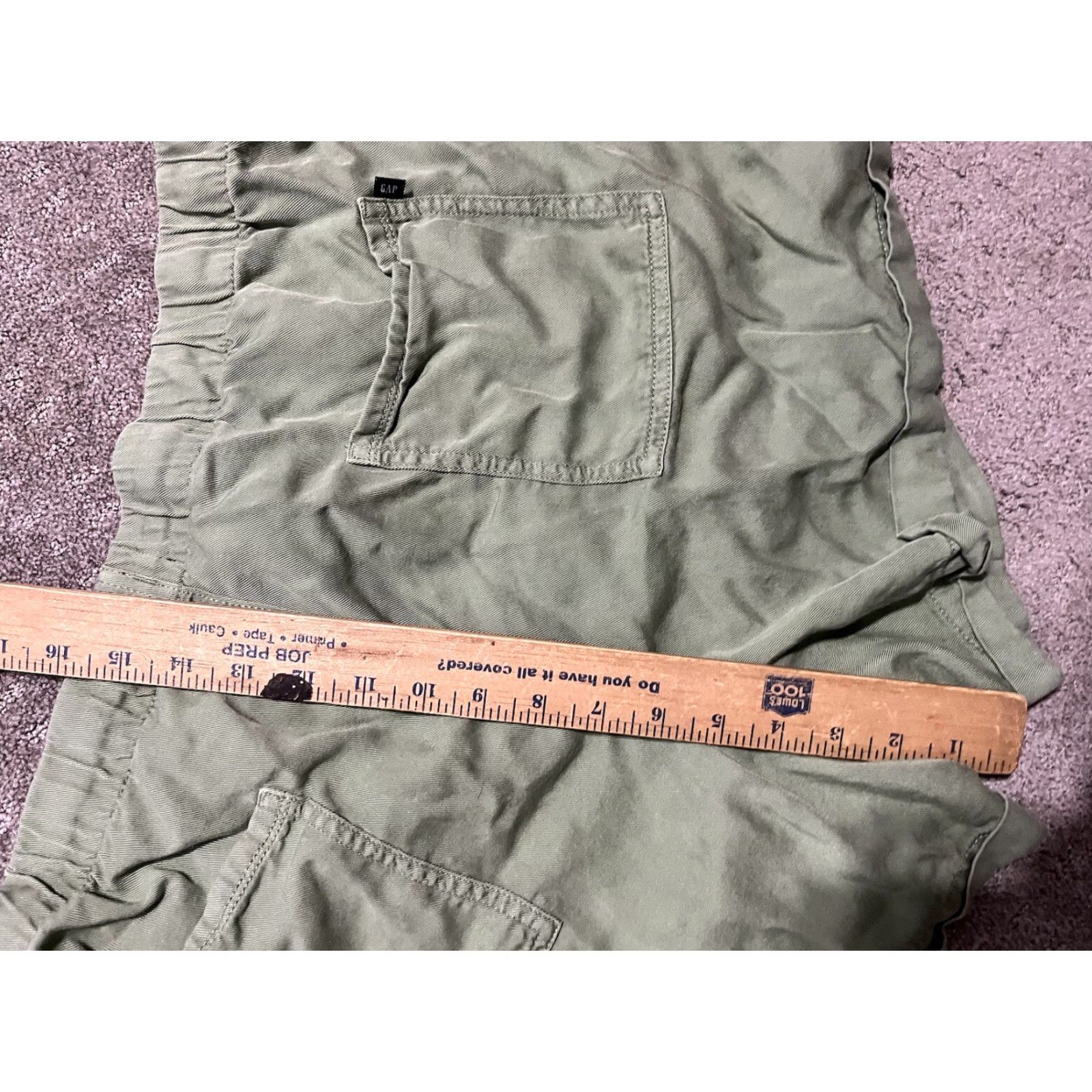 Gap GAP Women's Lyocell Drawstring Pull-On Tencel Short XXL Green Modern Casual Workwear 90s? Size 40" / US 18 - 5 Thumbnail