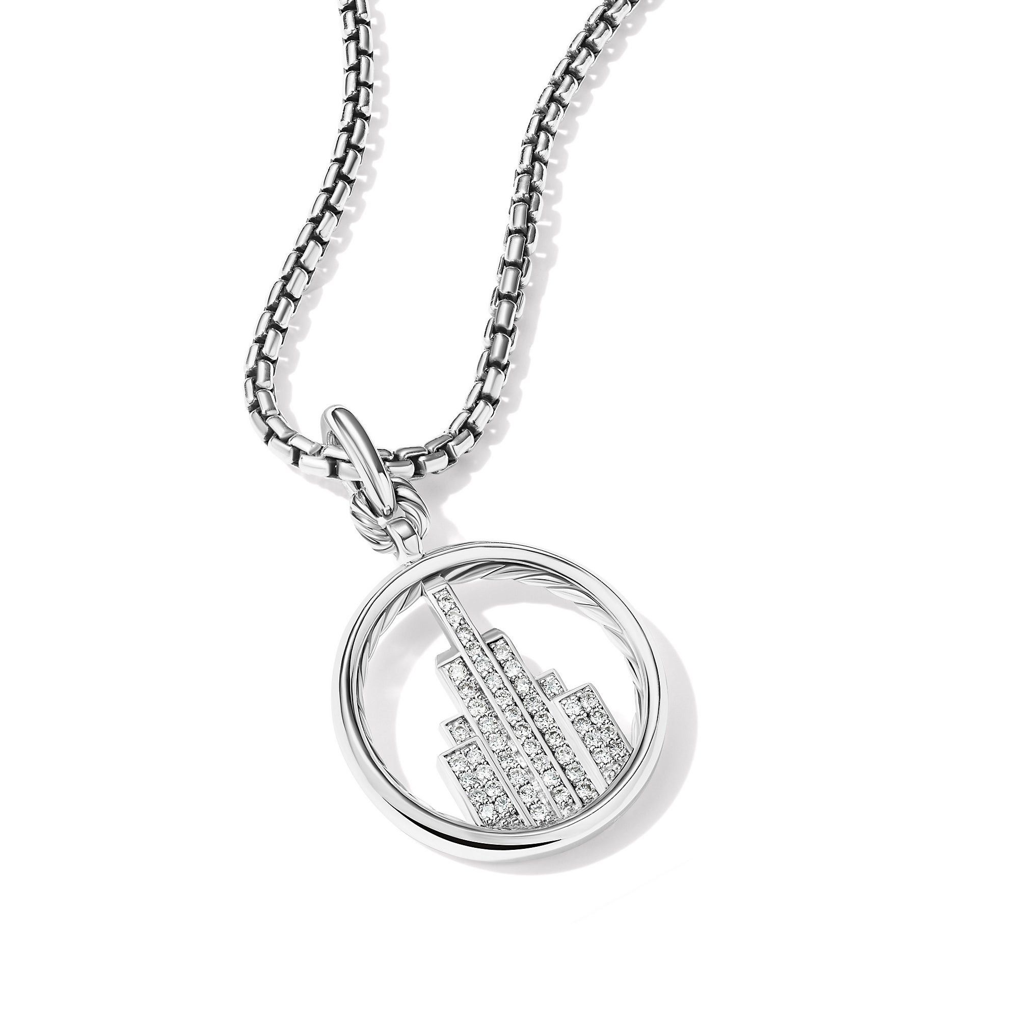 David Yurman o1w1db10526 D17285D Size:9/Amulet in Silver with Diamond Size ONE SIZE - 3 Thumbnail