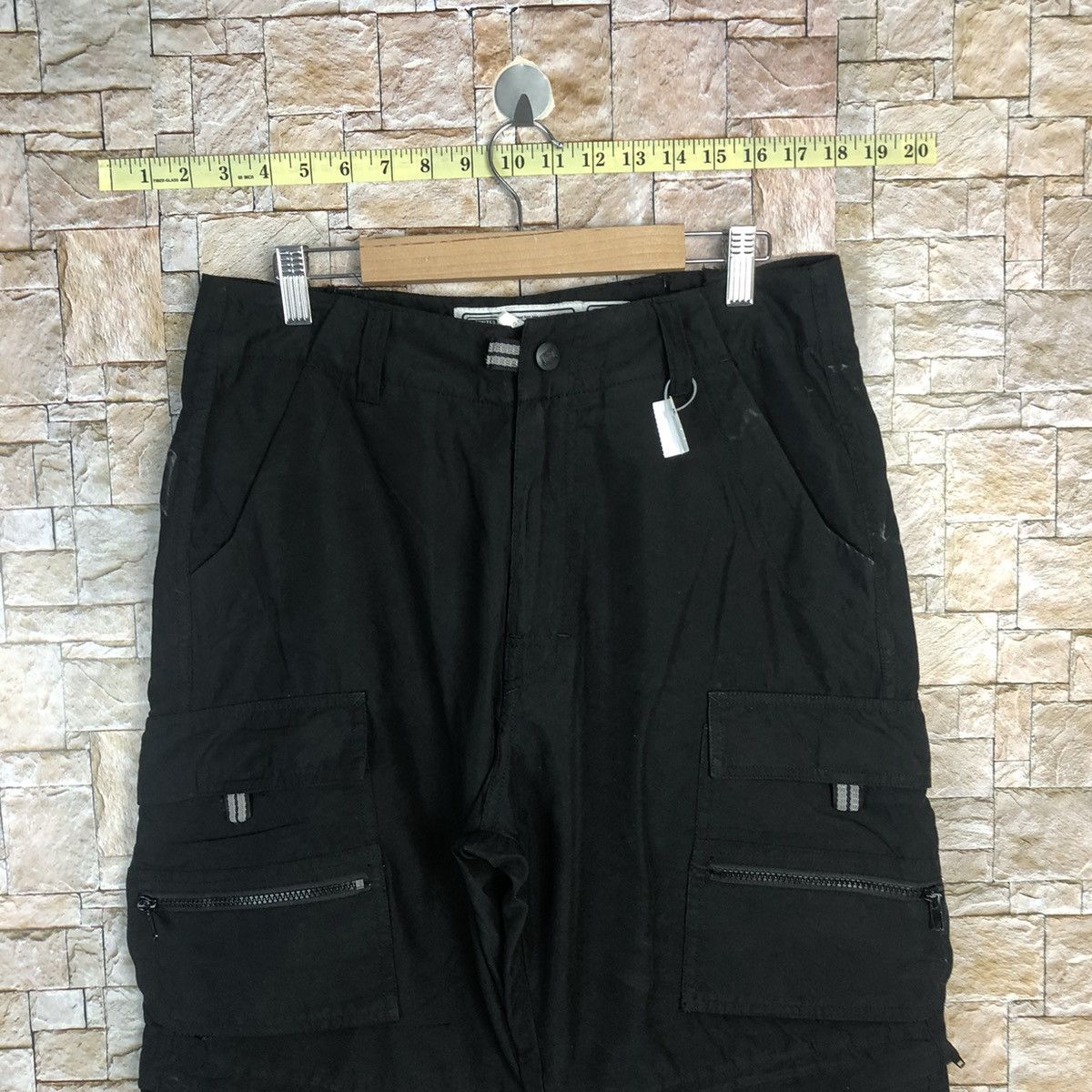 Japanese Brand Counter Culture Black Cargo Multipocket Pants #A340 Size US 30 / EU 46 - 5 Thumbnail