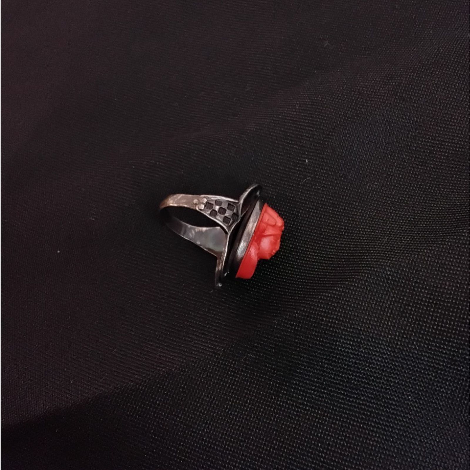 Other Antique Coral Sterling Silver Ring Cameo Size 4.5 Size ONE SIZE - 4 Thumbnail