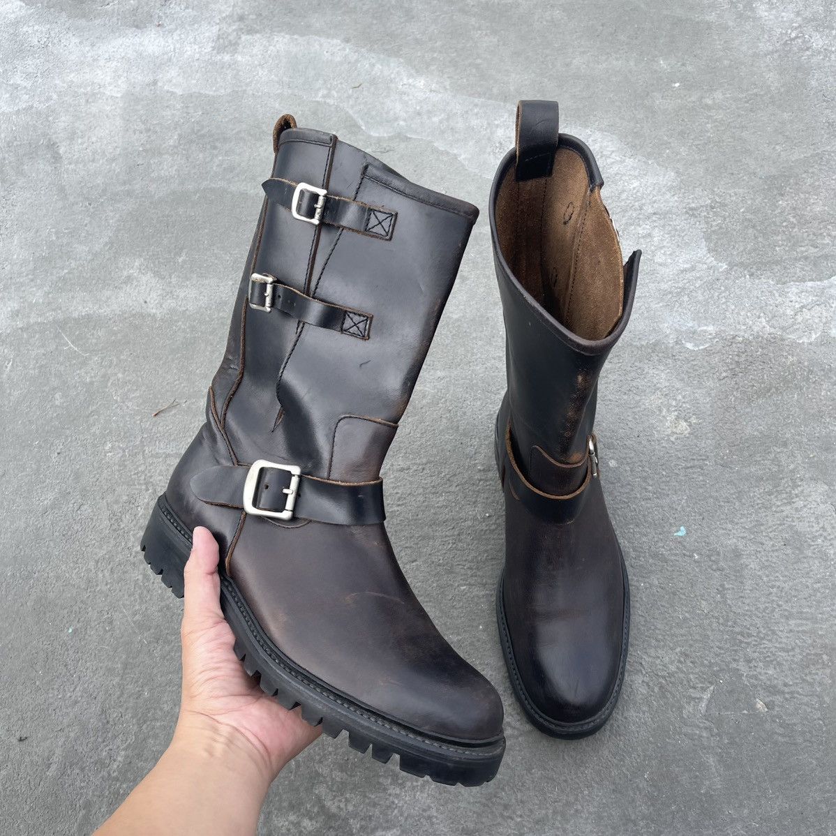 Y's Yohji Yamamoto Y’s Red Label Engineer Belted Buckle Boots Size US 8 / EU 41 - 4 Thumbnail