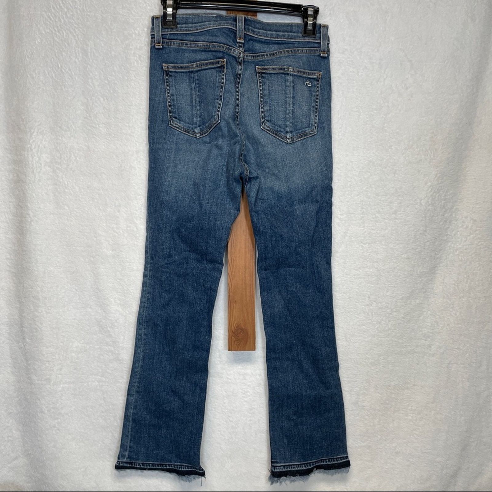 Rag & Bone Rag & Bone Hana High Slim Fit Cropped Bootcut Fringe Jeans Size 26" / US 2 / IT 38 - 5 Thumbnail