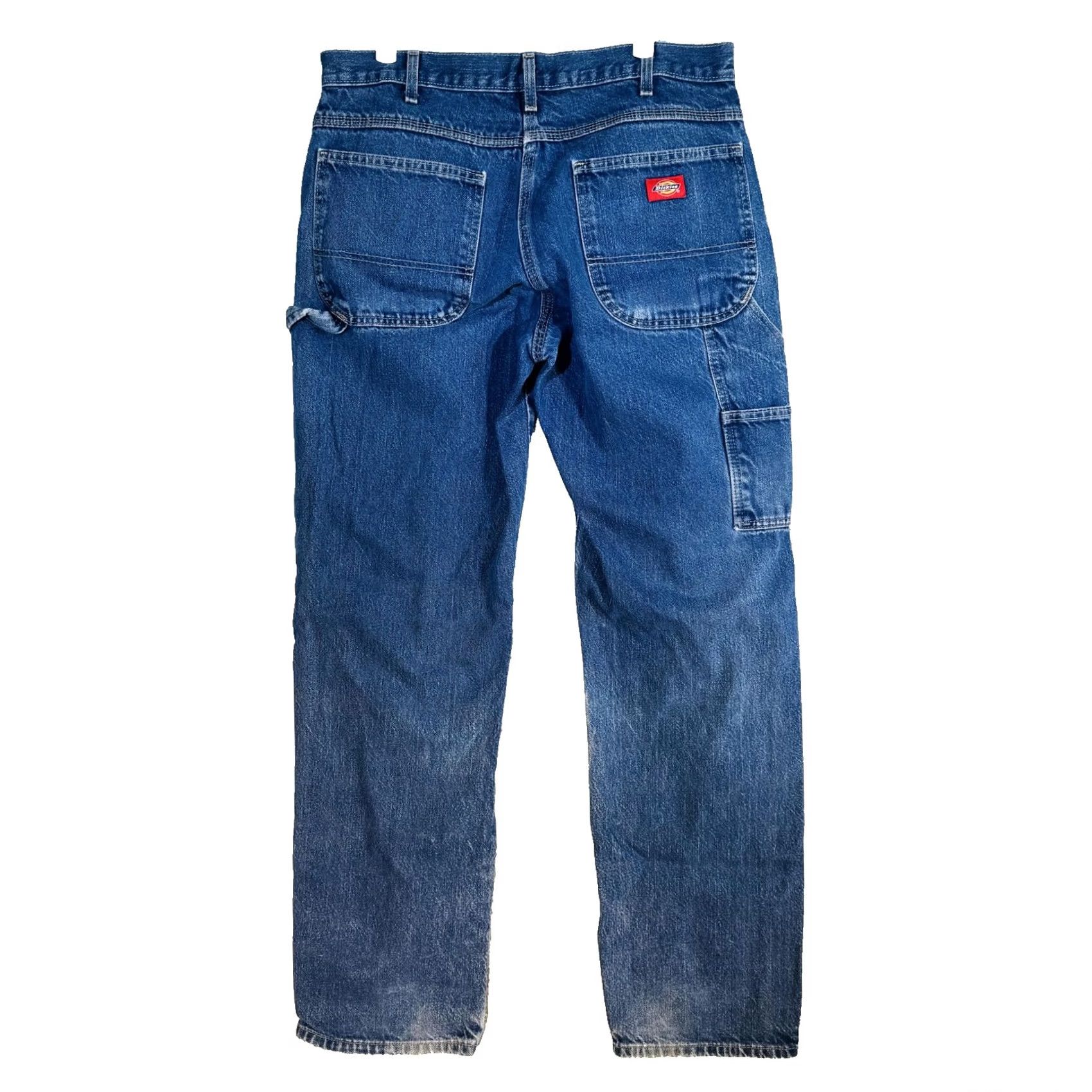 Dickies Dickies Jeans Mens 33x34 Blue Medium Wash Straight Relaxed Denim Zip Fly Pants Size US 33 - 6 Thumbnail