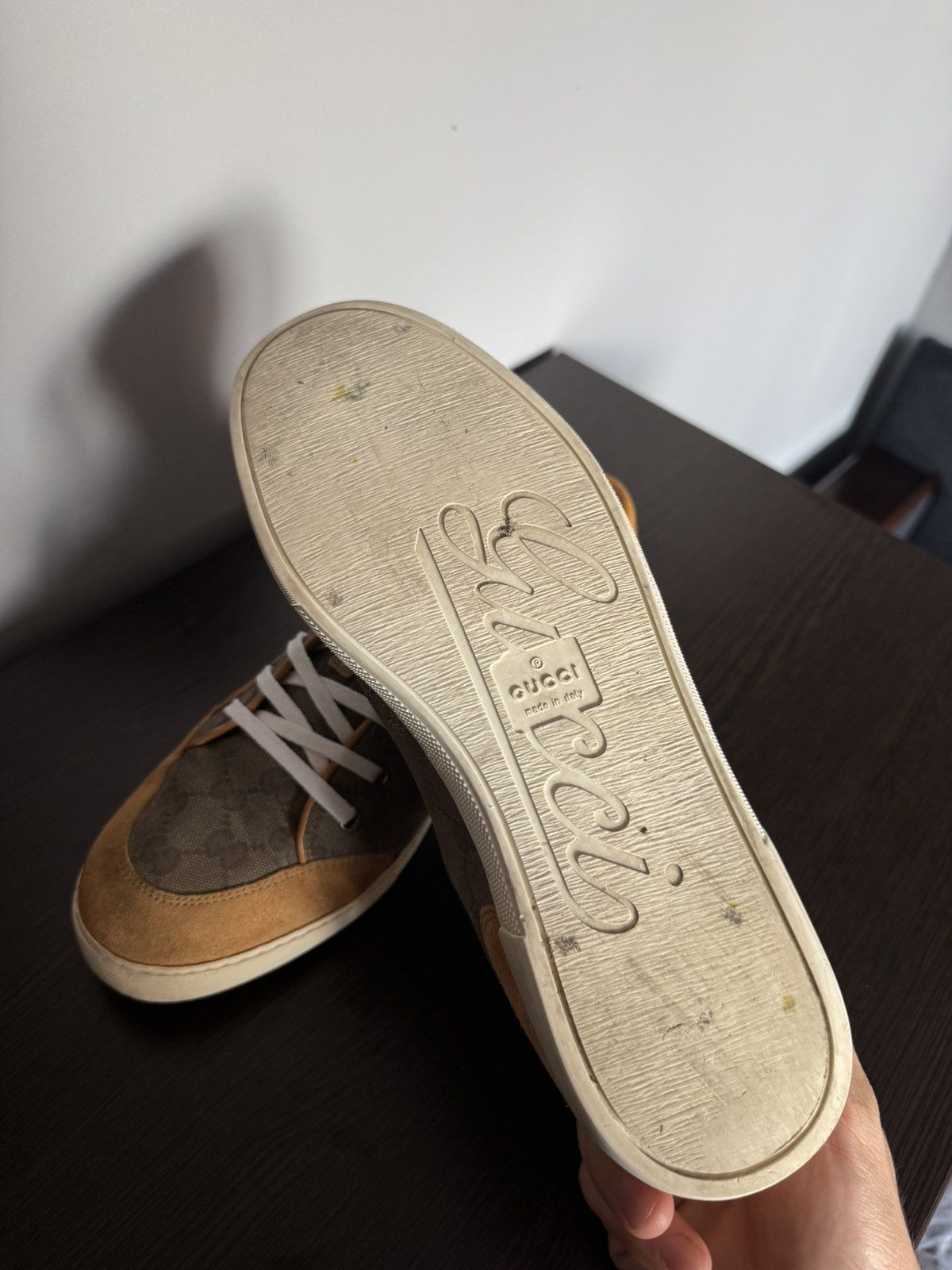 Gucci Gucci Ace GG monogram canvas leather sneakers Size US 8 / EU 41 - 5 Thumbnail