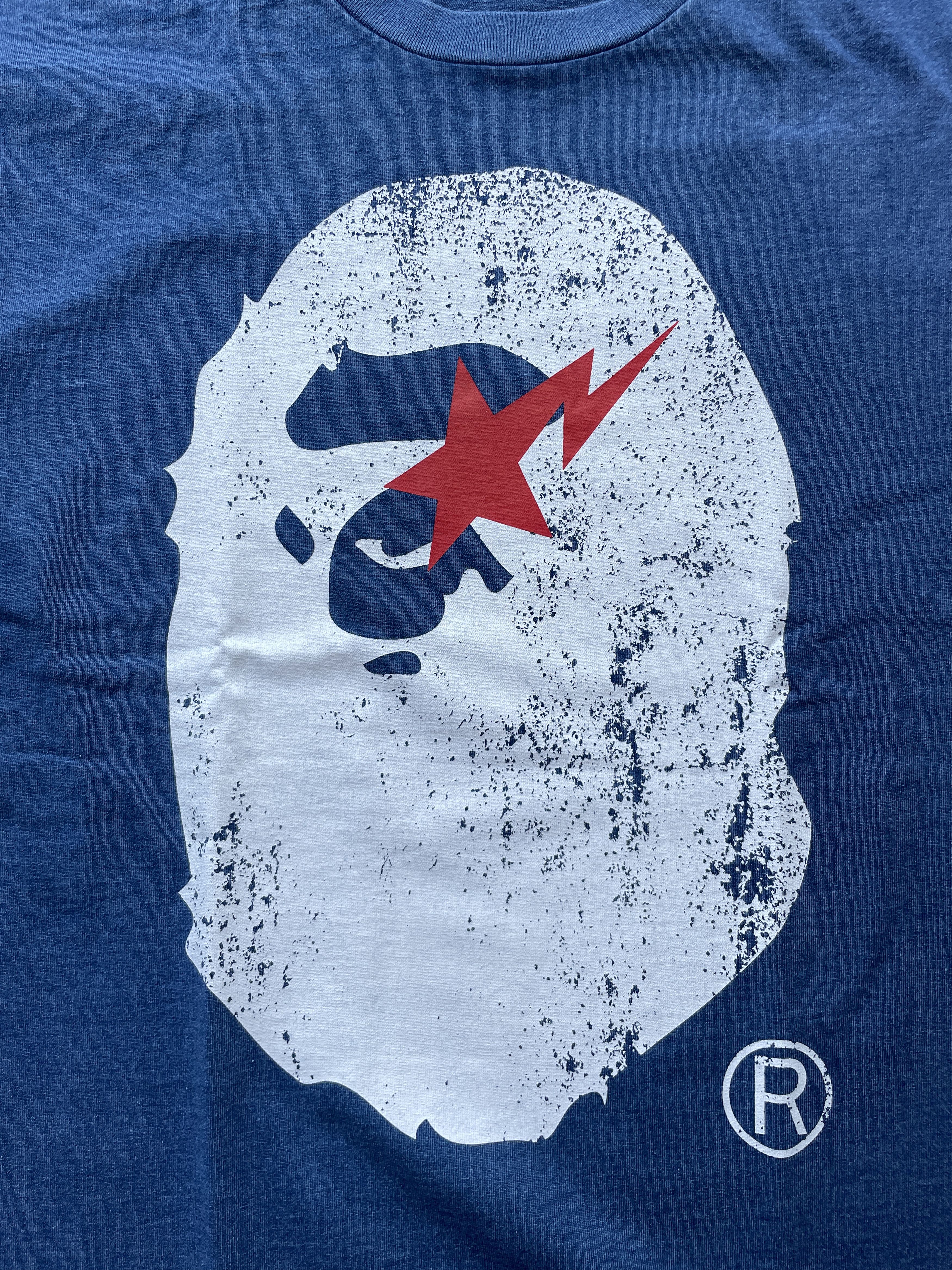 Bape BAPE APE HEAD INDIGO TEE Size US L / EU 52-54 / 3 - 3 Thumbnail