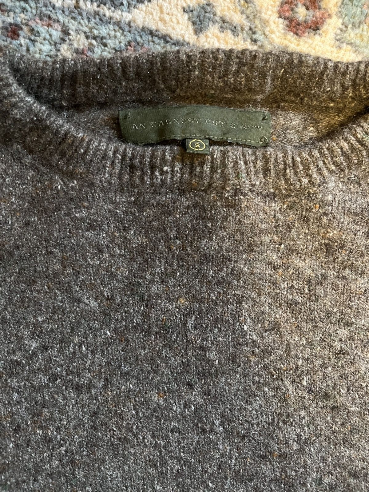 Earnest Sewn × Vintage Merino / Cashmere Earnest Cut & Sew Sweater Mottled Brown Size US M / EU 48-50 / 2 - 3 Thumbnail