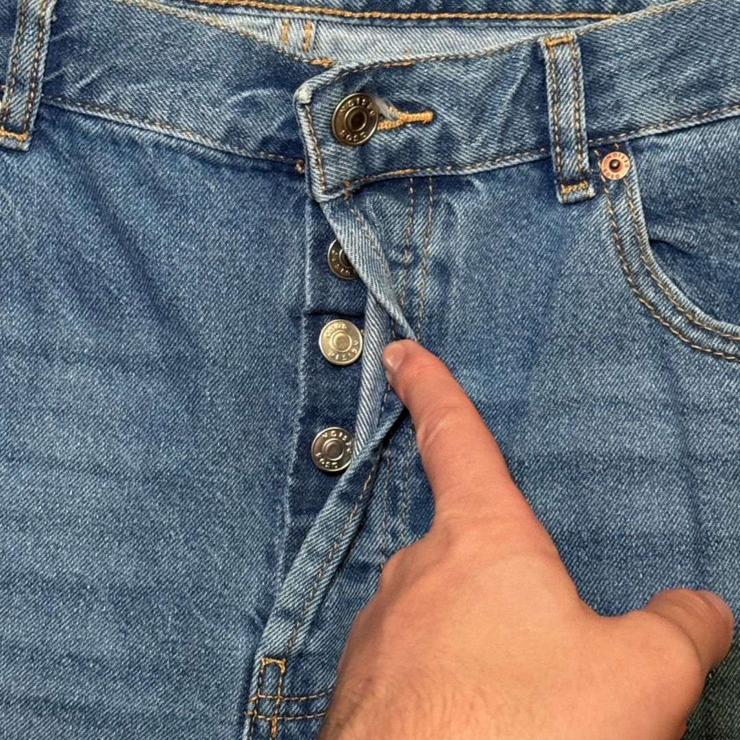 Asos ASOS Design Blue Denim Jeans Men's Size 34x32 Button Fly Size US 34 / EU 50 - 6 Thumbnail