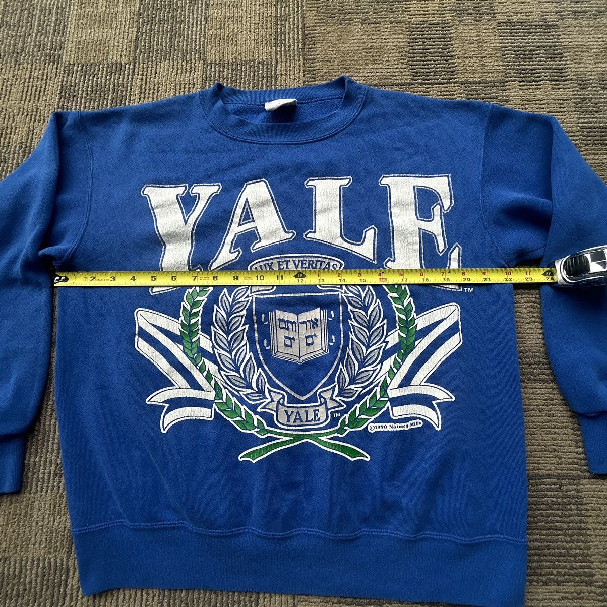 Nutmeg Vintage 90’s Yale University Blue Spell-Out Crewneck Size M / US 6-8 / IT 42-44 - 5 Thumbnail