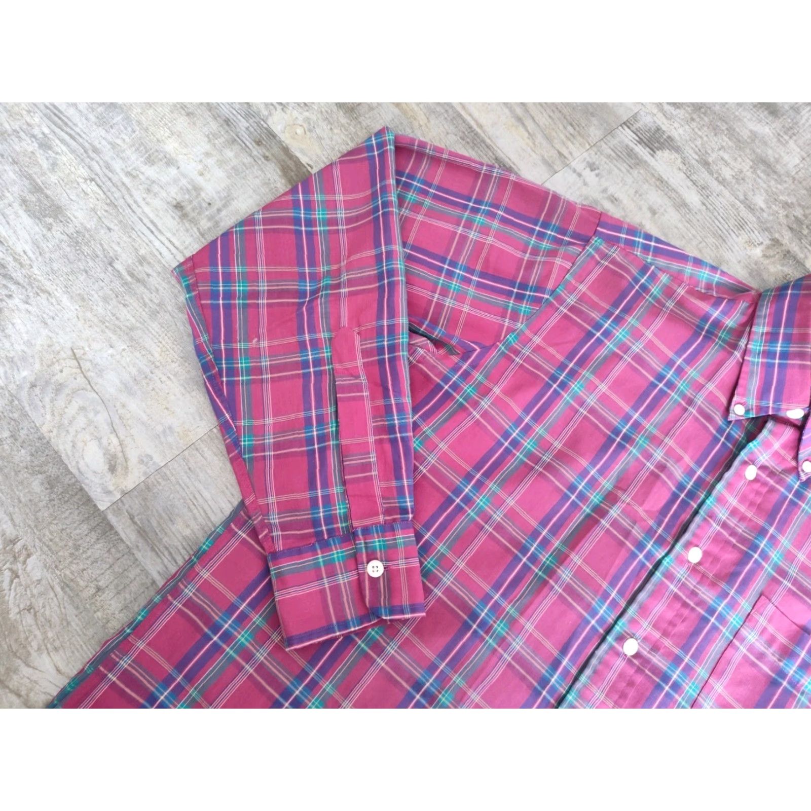 Chaps Vintage CHAPS Ralph Lauren plain Button Down Long Sleeve Shirt Men's Size M Size US M / EU 48-50 / 2 - 4 Thumbnail