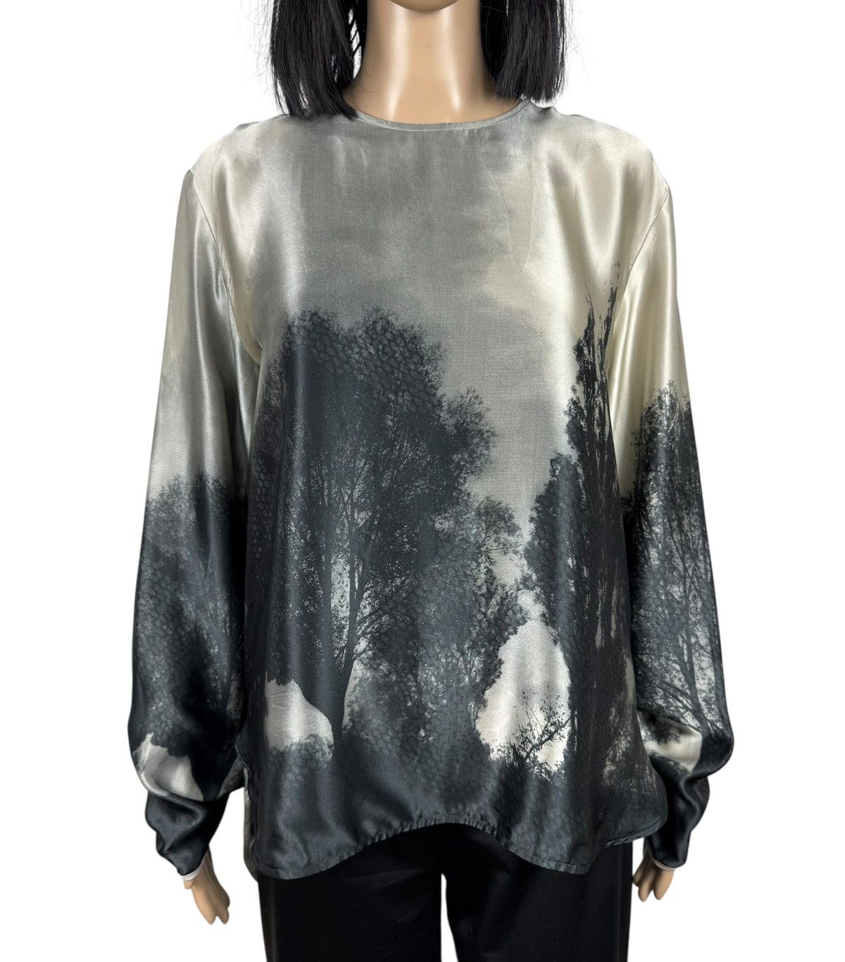 Stella McCartney Stella McCartney Silk Blouse Tree Printed Longsleeve size M Size M / US 6-8 / IT 42-44 - 2 Thumbnail