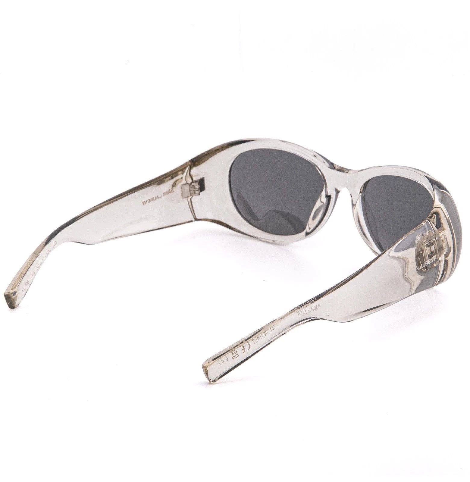Saint Laurent Paris SAINT LAURENT SHADE SL 736 SL736 Crystal Gray Sunglasses 004 Size ONE SIZE - 4 Thumbnail