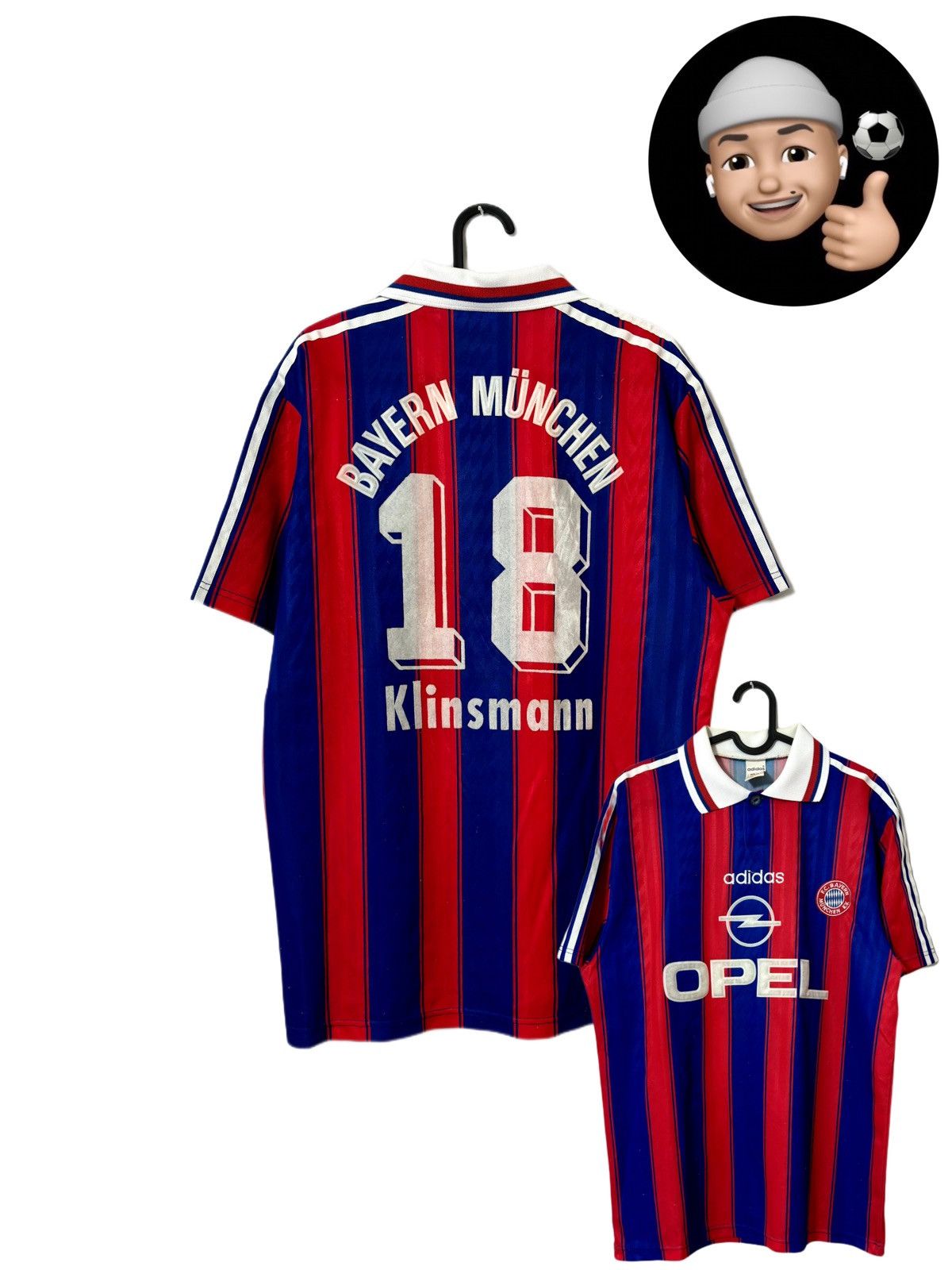 Adidas × Vintage 1995 1997 Bayern Munich Vintage Home Kit Soccer Jersey Shirt Size US M / EU 48-50 / 2 - 1 Thumbnail