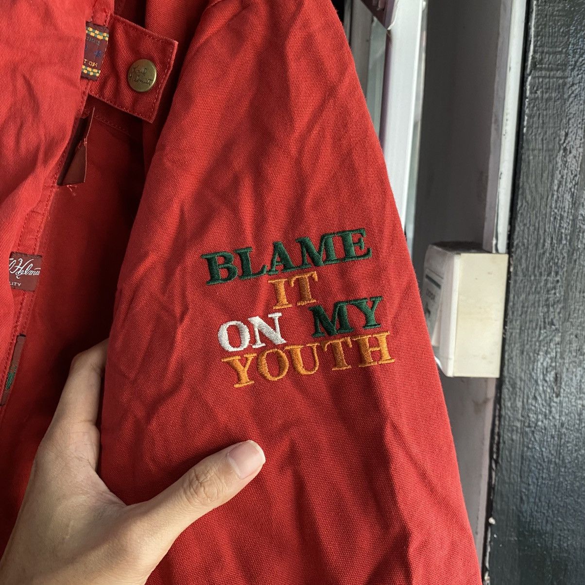 Karl Helmut RARE🔥 Karl Helmut Red Bomber jacket Hooded Size US M / EU 48-50 / 2 - 8 Thumbnail