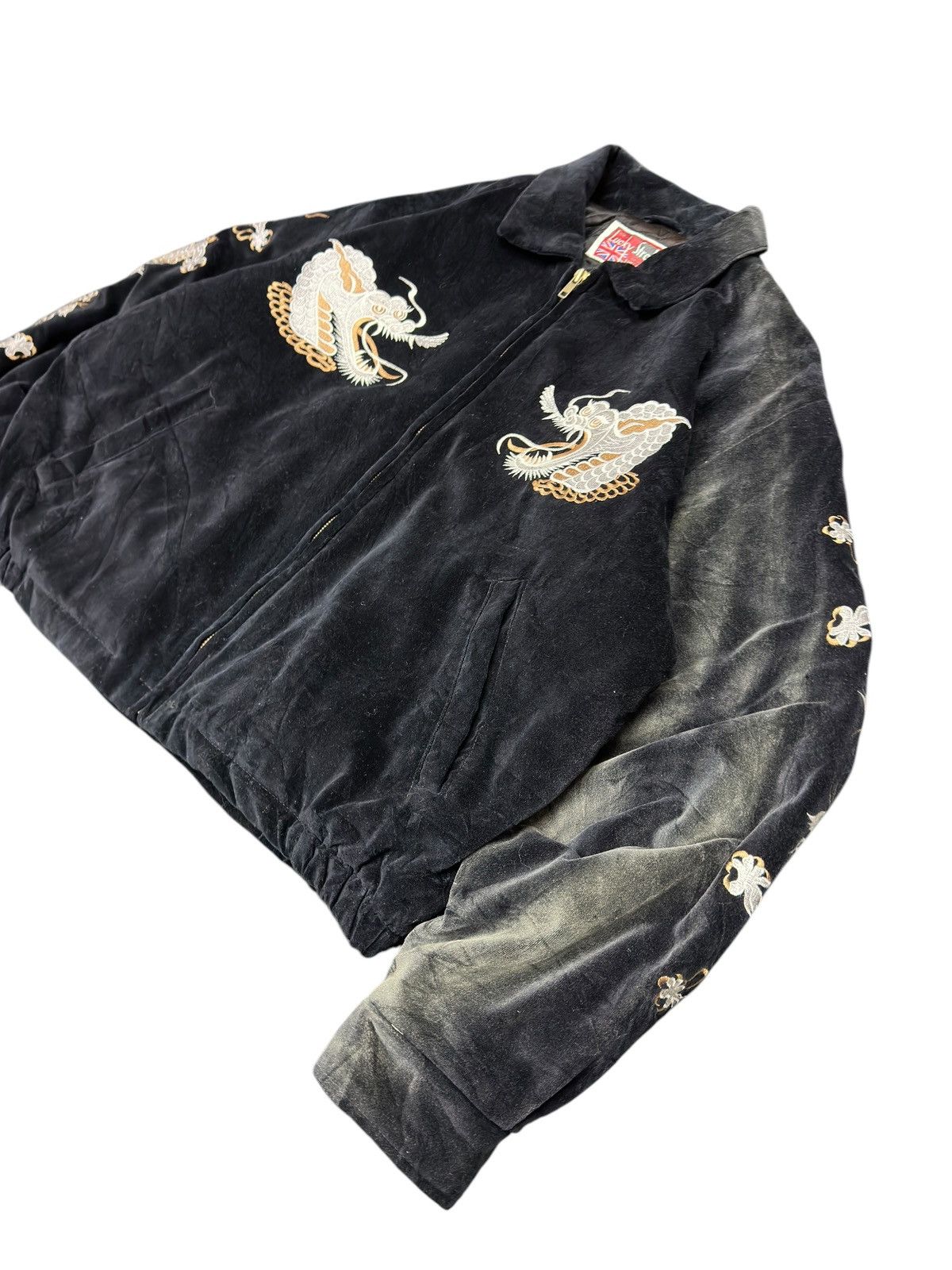 Vintage Vintage 90s Houston Velvet Sukajan Souvenir Jacket Sunfaded Size US L / EU 52-54 / 3 - 4 Thumbnail
