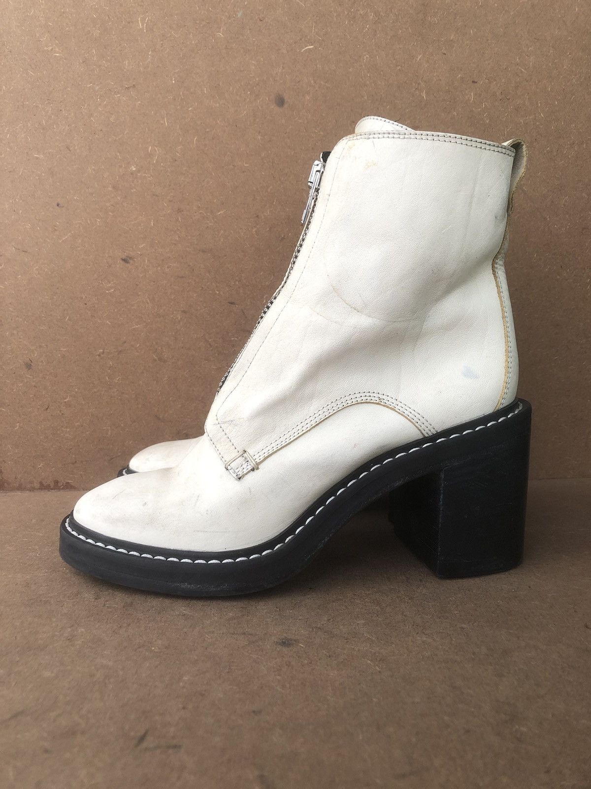 Rag & Bone Rag & Bone White Leather Women’s Boots Size 40 Size US 10 / IT 40 - 4 Thumbnail