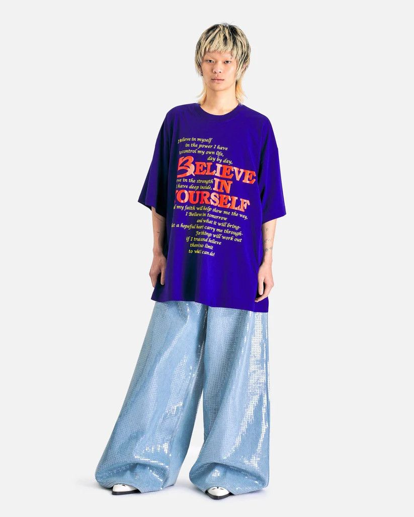 Vetements o1s1v1r1oon0925 Believe In Yourself T-Shirt in Royal Blue Size US XS / EU 42 / 0 - 4 Thumbnail