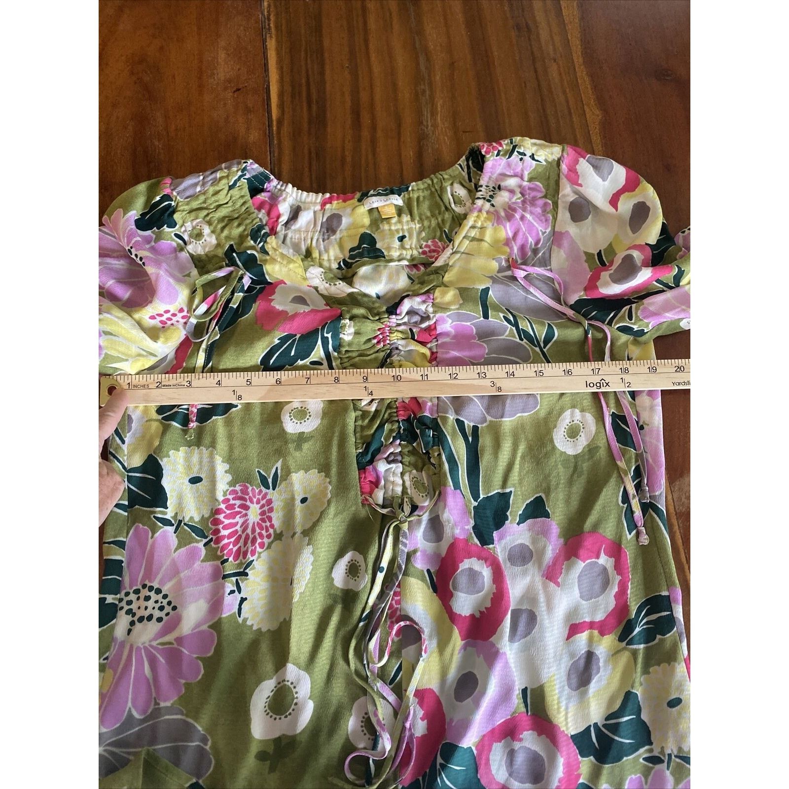 Anthropologie Leifsdottir Anthropologie Floral Patchwork Silk Blouse 6 Size M / US 6-8 / IT 42-44 - 9 Thumbnail