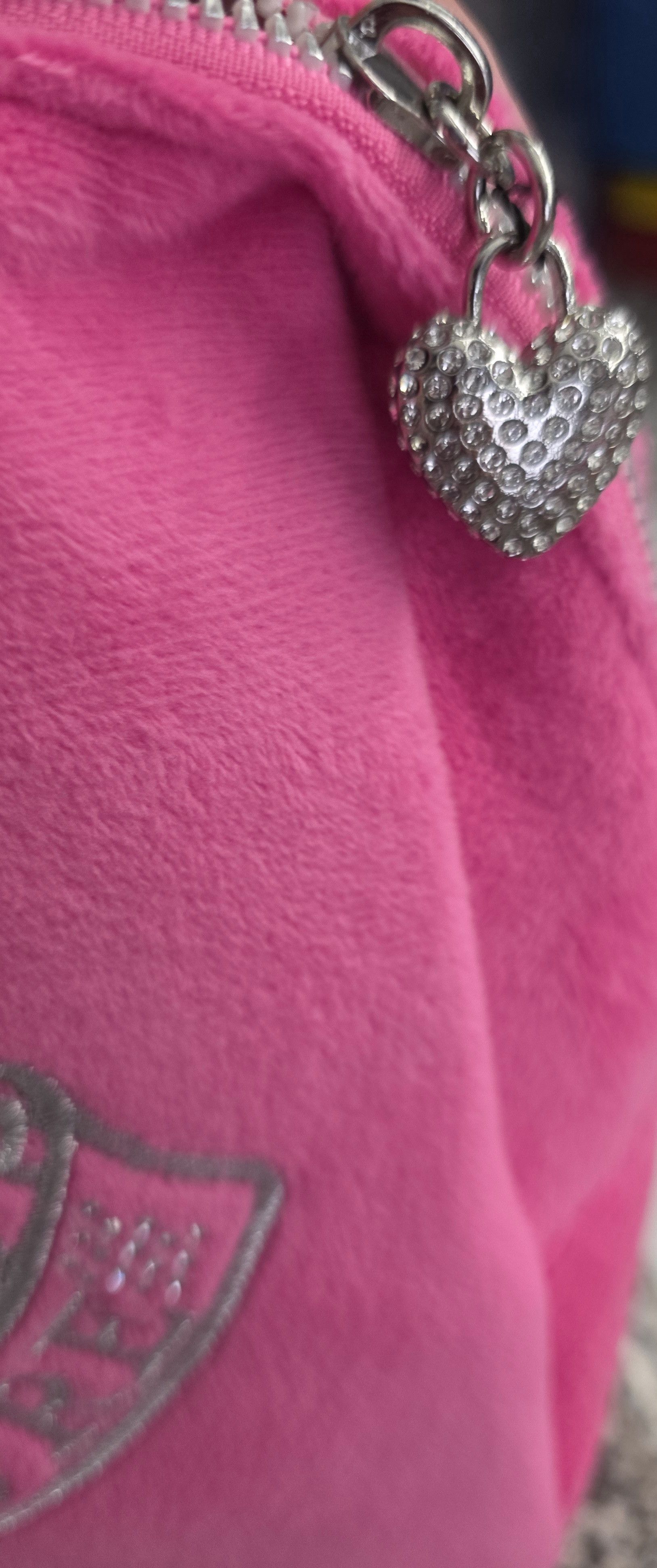 Juicy Couture NWT Juicy Couture Pink Rhinestone Velour Cosmetic Travel Bag Size ONE SIZE - 3 Thumbnail