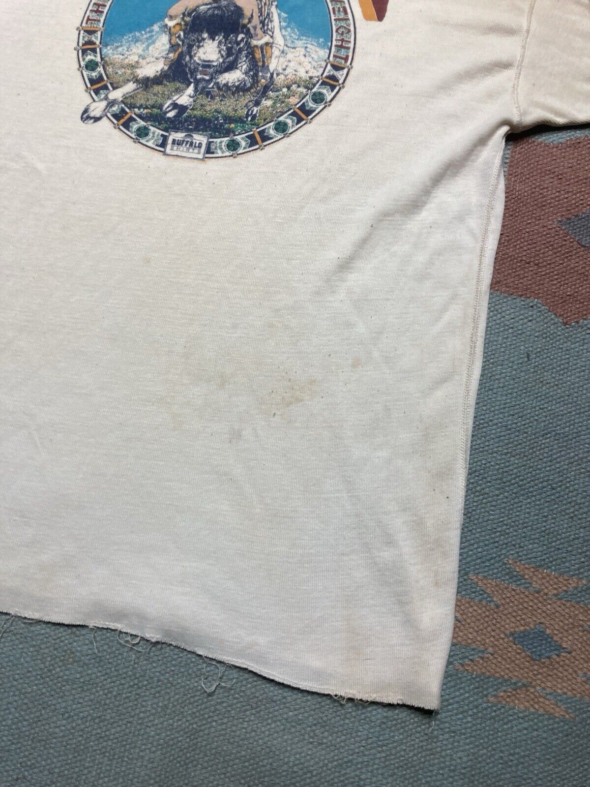 Vintage VTG 70s henley t shirt buffalo express distressed grunge XL Size US XL / EU 56 / 4 - 3 Thumbnail