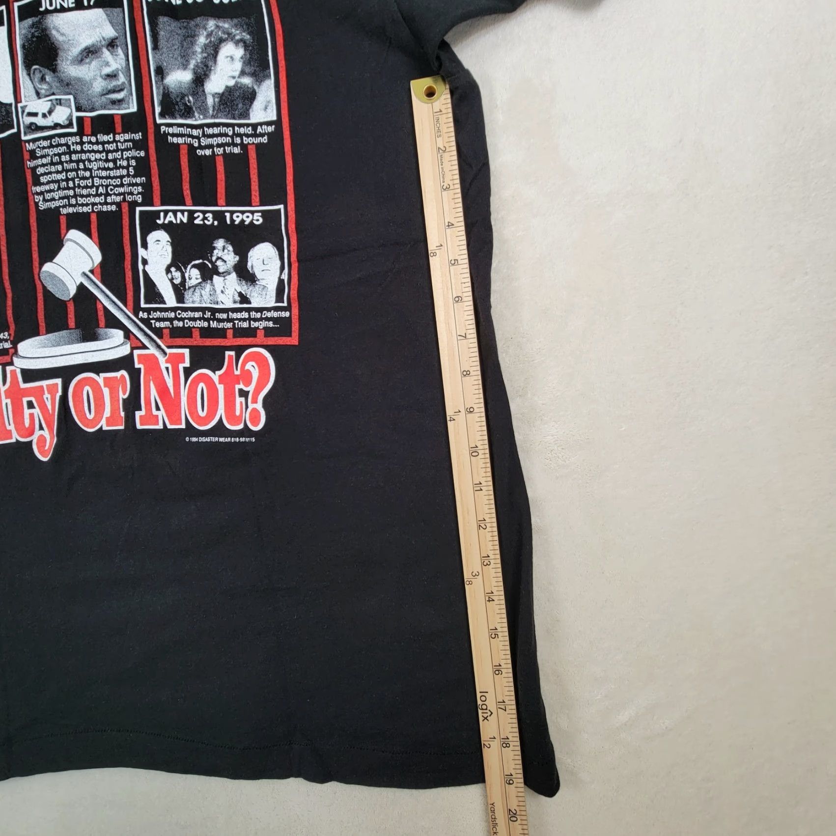 Vintage VINTAGE OJ Simpson Dateline Murder Trial T Shirt Geometric Black XL Newstar California Mens Size US XL / EU 56 / 4 - 6 Thumbnail