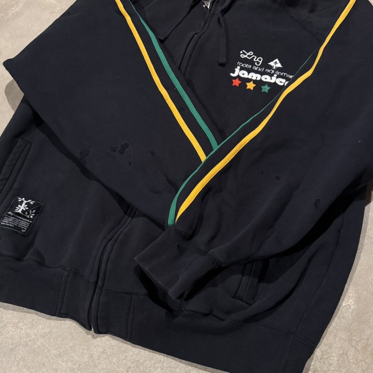 LRG Vtg 2000s LRG Faded Distressed Lion Zip Up Hoodie ERD Grunge Size US XXL / EU 58 / 5 - 5 Thumbnail