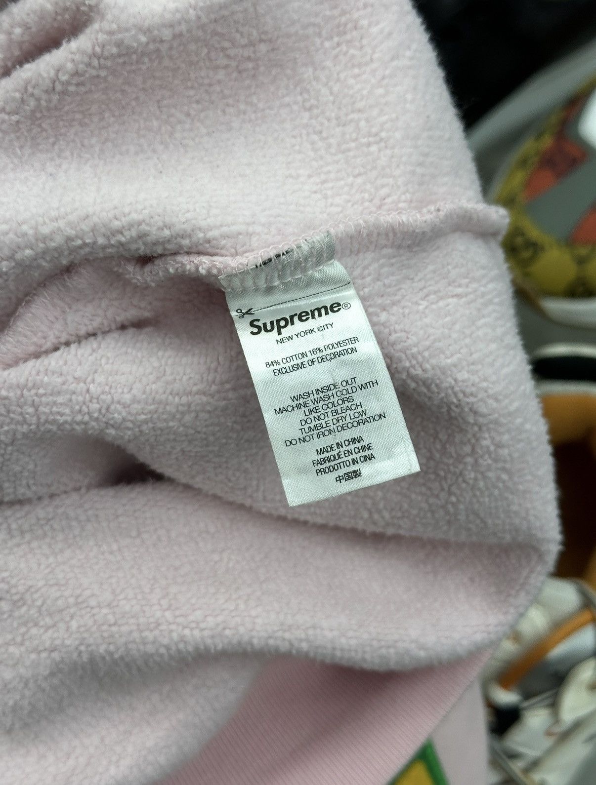 Supreme Supreme Team Chenille Hooded Sweatshirt ‘Light Pink’ Size US L / EU 52-54 / 3 - 6 Thumbnail
