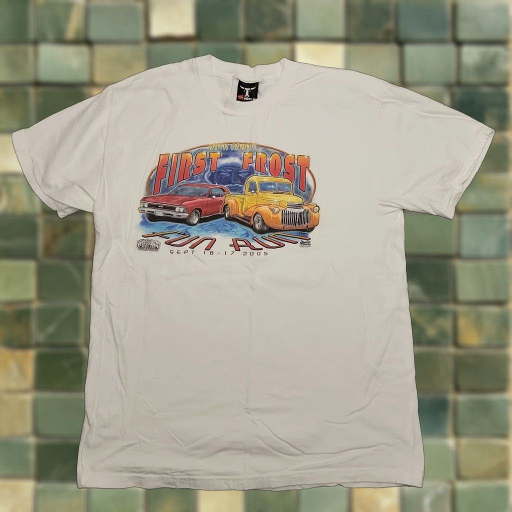 Vintage VINTAGE Muscle Car Shirt Mens M White Missoula First Frost Y2K Rods and Customs Beefy-T T-Shirt Cars Outdoor Street Rods Size US M / EU 48-50 / 2 - 1 Thumbnail