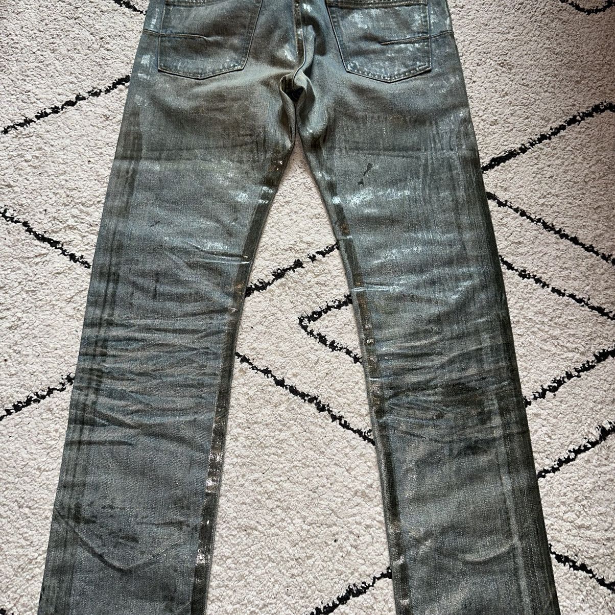 Dior Dior Homme Waxed Bleu Clair Jeans from SS2004 "Strip" Size US 29 - 7 Thumbnail