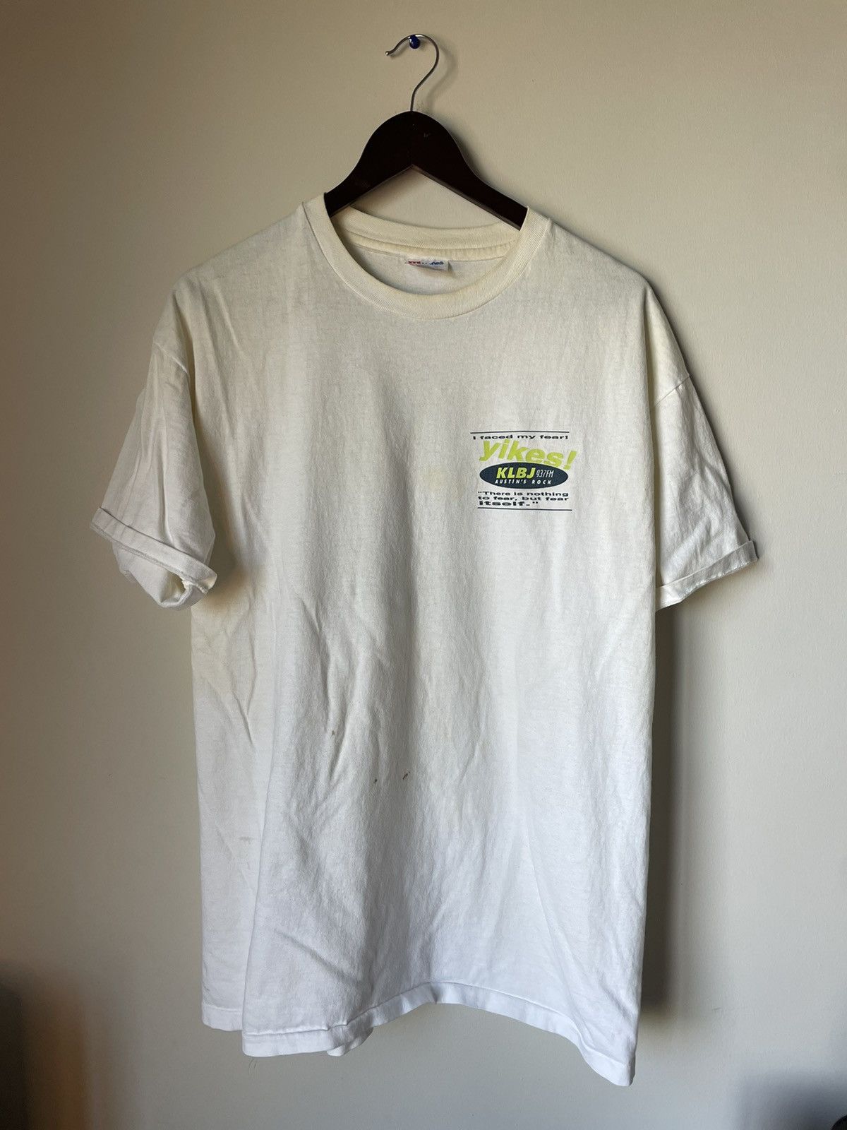 Hanes × Vintage Vintage 93.7 Austin rock radio tee Size US L / EU 52-54 / 3 - 3 Thumbnail