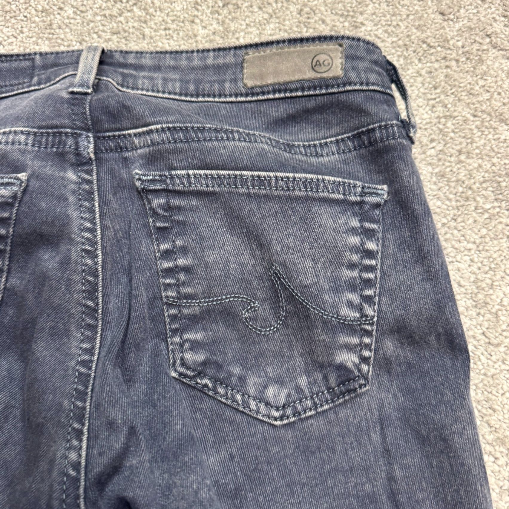 Denime AG Adriano Goldschmied Skinny Jeans Womens 25 Blue Denim Stretch City Streetwear Size 42" / US 20 - 6 Thumbnail
