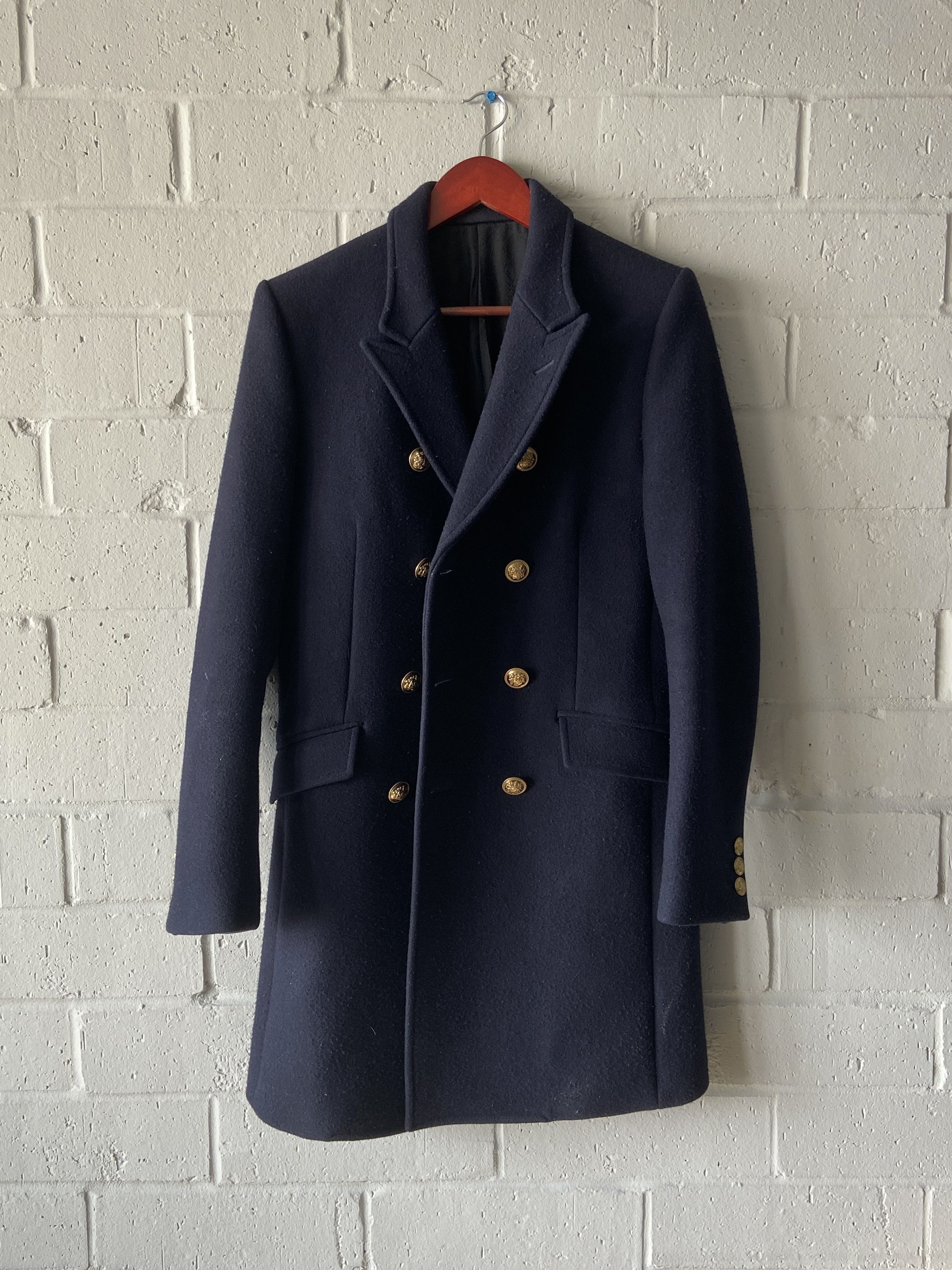 Shellac Shellac Navy Double Breasted Coat With Gold Buttons Size US S / EU 44-46 / 1 - 2 Thumbnail