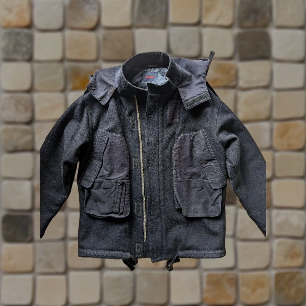 Vintage KATHARINE HAMNETT Cropped Bomber Jacket Navy M- L Vintage 80s Retro Mens Womens (Used) Size US M / EU 48-50 / 2 - 1 Thumbnail