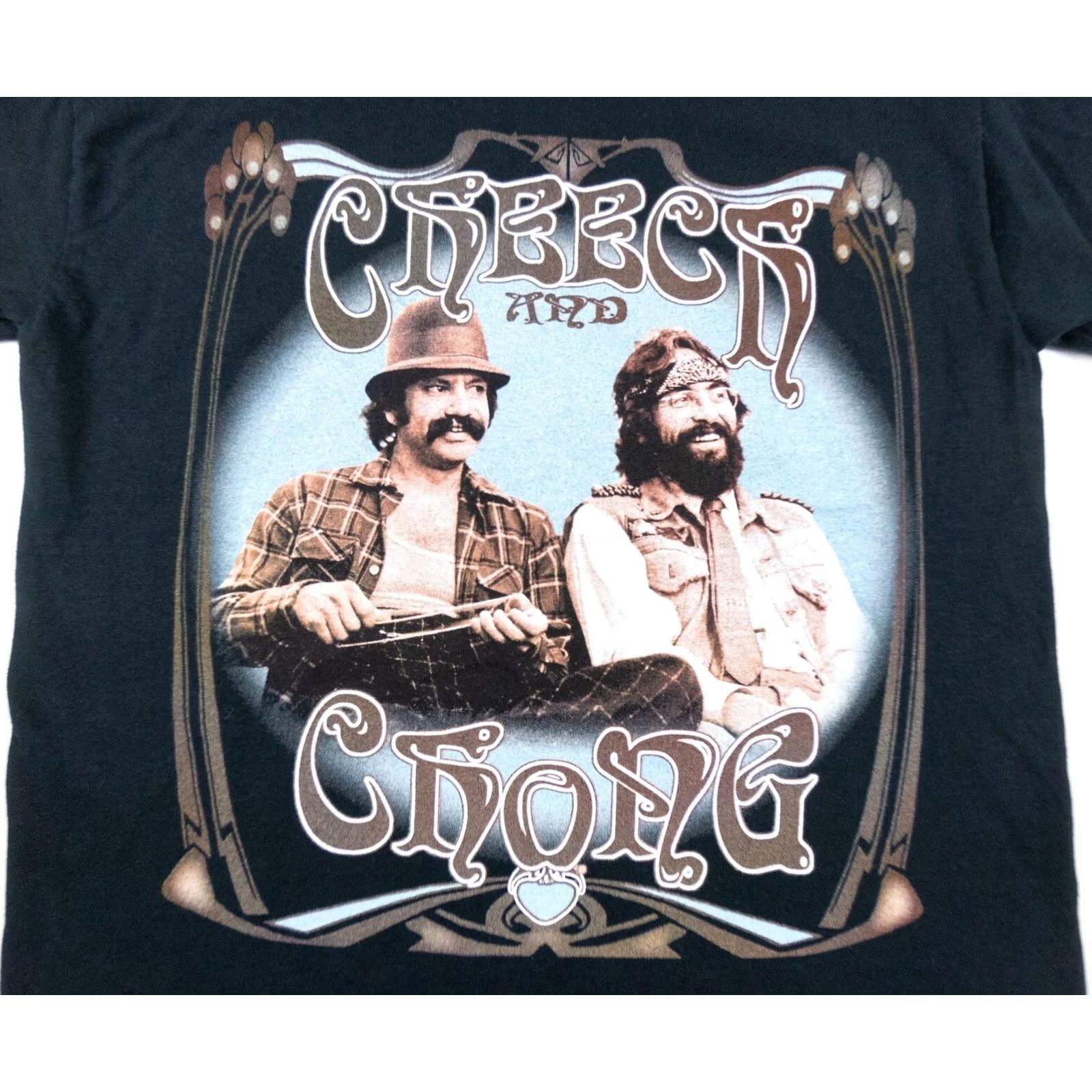 Gildan VINTAGE Cheech & Chong Shirt Mens Medium Black Comedy Tee Humor Funny Movie Y2K Size US M / EU 48-50 / 2 - 2 Thumbnail