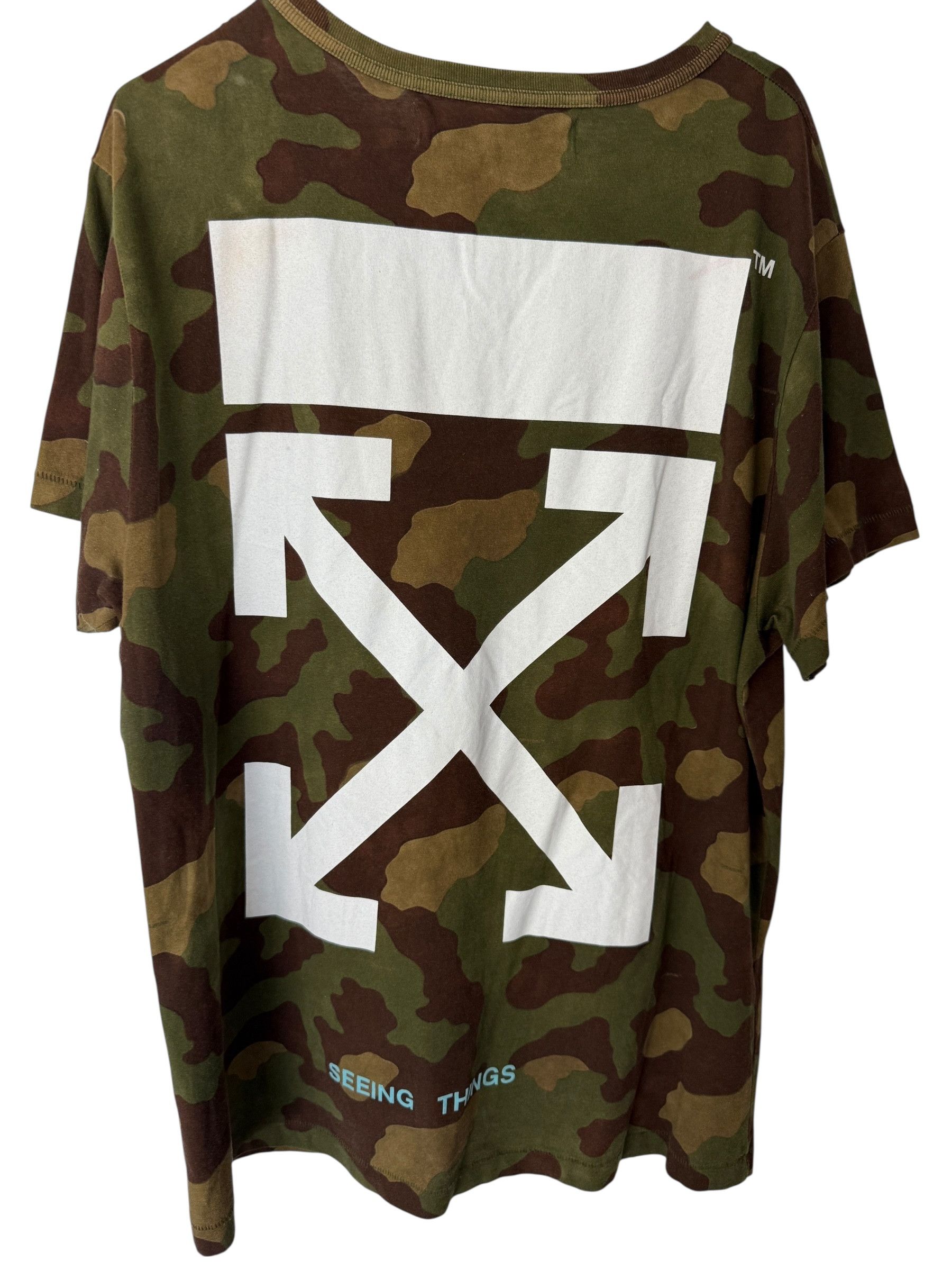 Off-White Off-White Camo Arrows “Seeing Things” Tee (Size L) Size US L / EU 52-54 / 3 - 2 Thumbnail