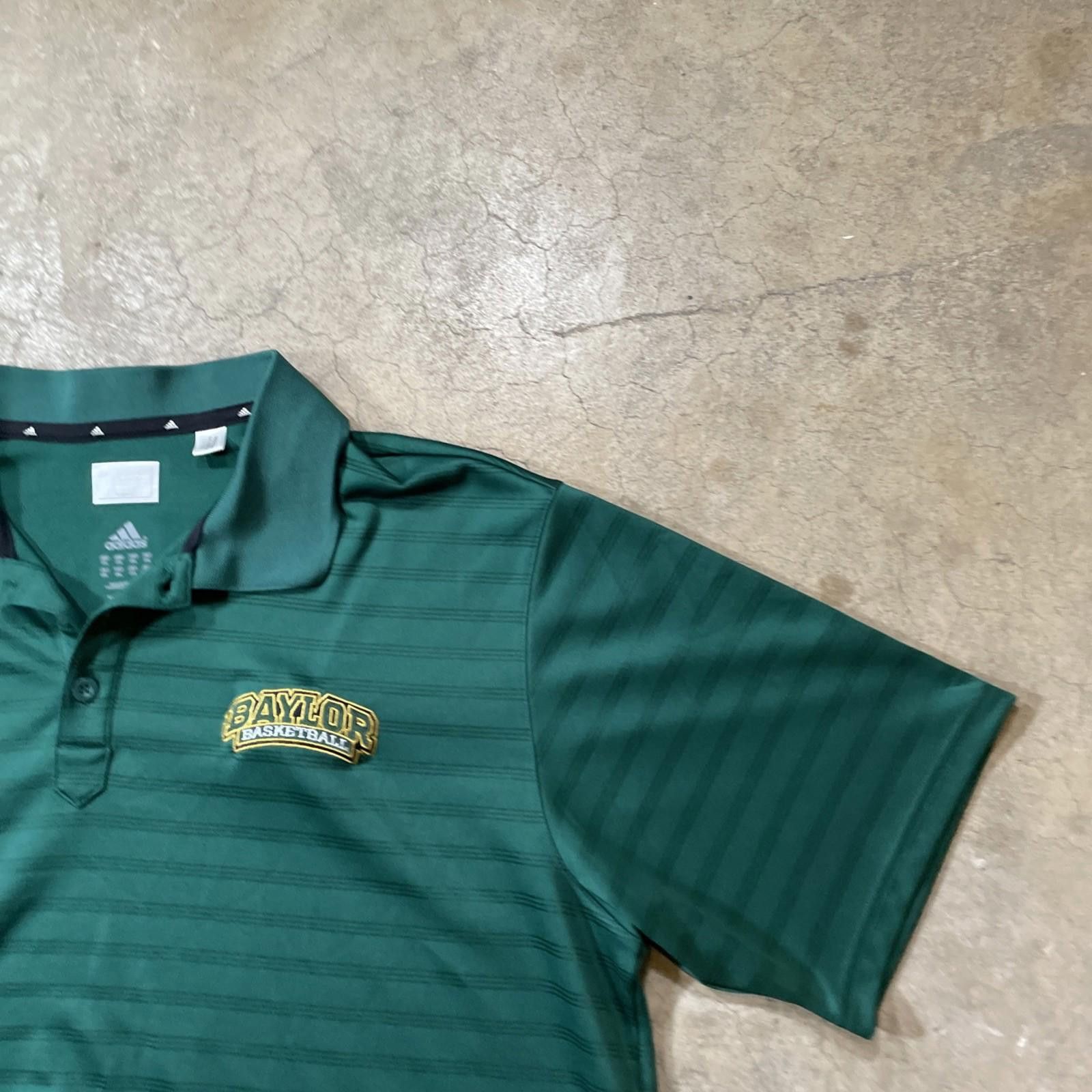 Adidas Baylor Bears Basketball Polo Shirt Mens 2XL Green Adidas Size ONE SIZE - 7 Thumbnail