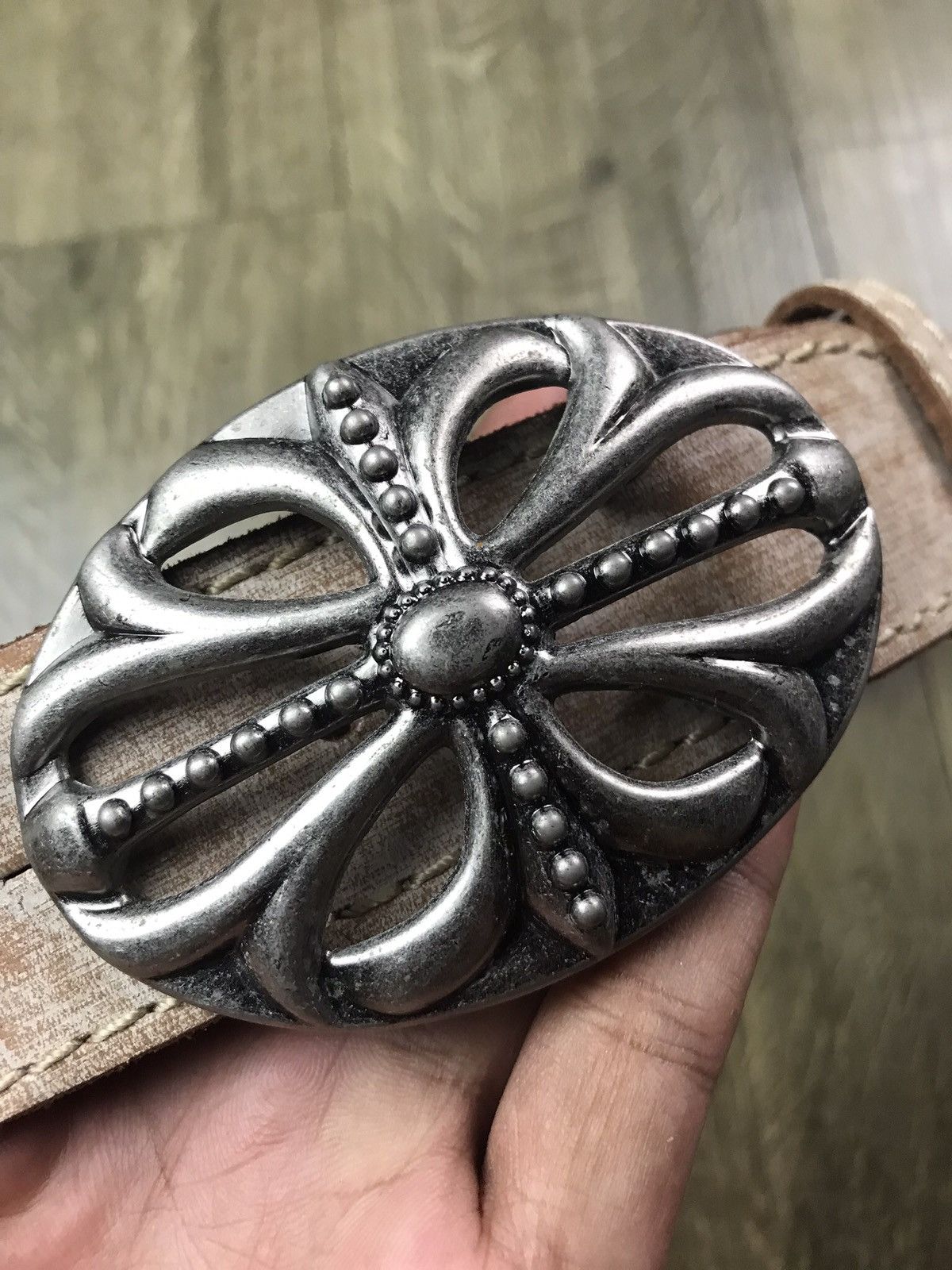 Edwin × Japanese Brand EDWIN CROSS LEATHER WAIST BELT INSPIRED CHROME HEARTS Size ONE SIZE - 20 Thumbnail