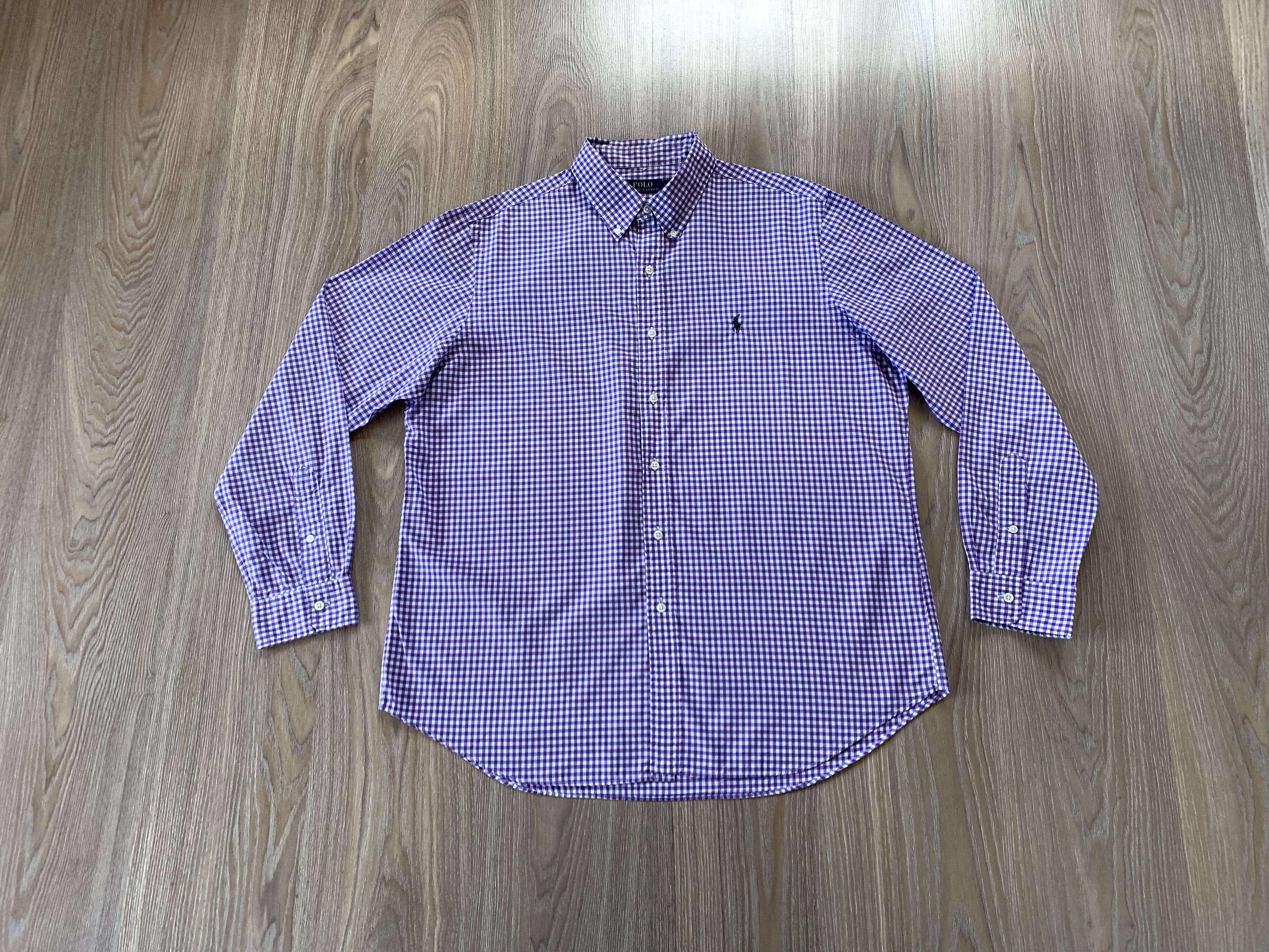 Designer × Polo Ralph Lauren × Ralph Lauren Polo Ralph Lauren Cotton Plate Shirt Size US XL / EU 56 / 4 - 1 Thumbnail