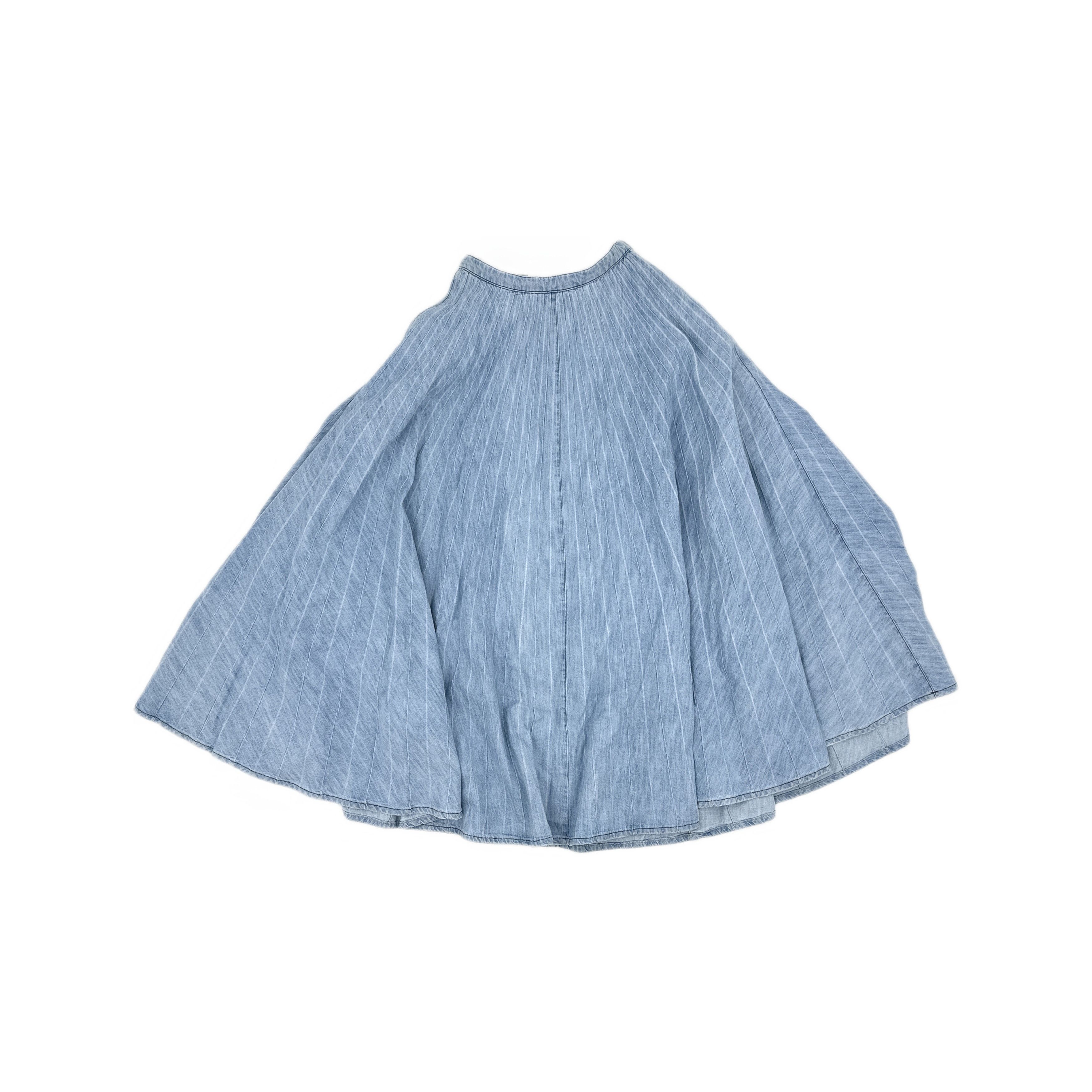 Miu Miu Miu Miu Striped Denim Skirt Size 36 Size 25" / US 0 / IT 36 - 1 Thumbnail