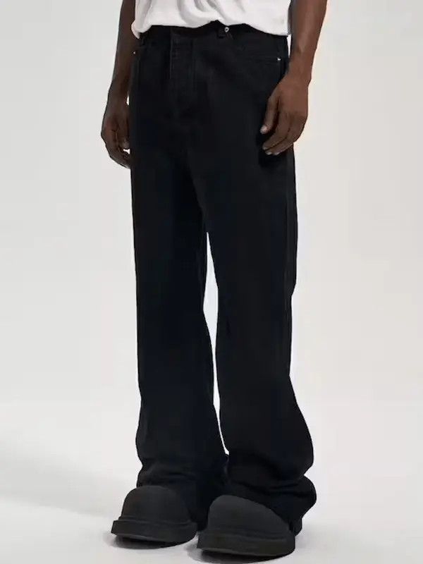 Japanese Brand Street black thick flared jeans Size US 30 / EU 46 - 3 Thumbnail