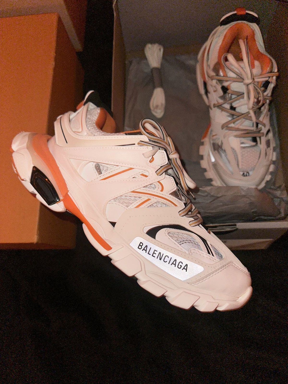 Balenciaga Balenciaga Track “White/Orange” Size US 7 / EU 40 - 4 Thumbnail