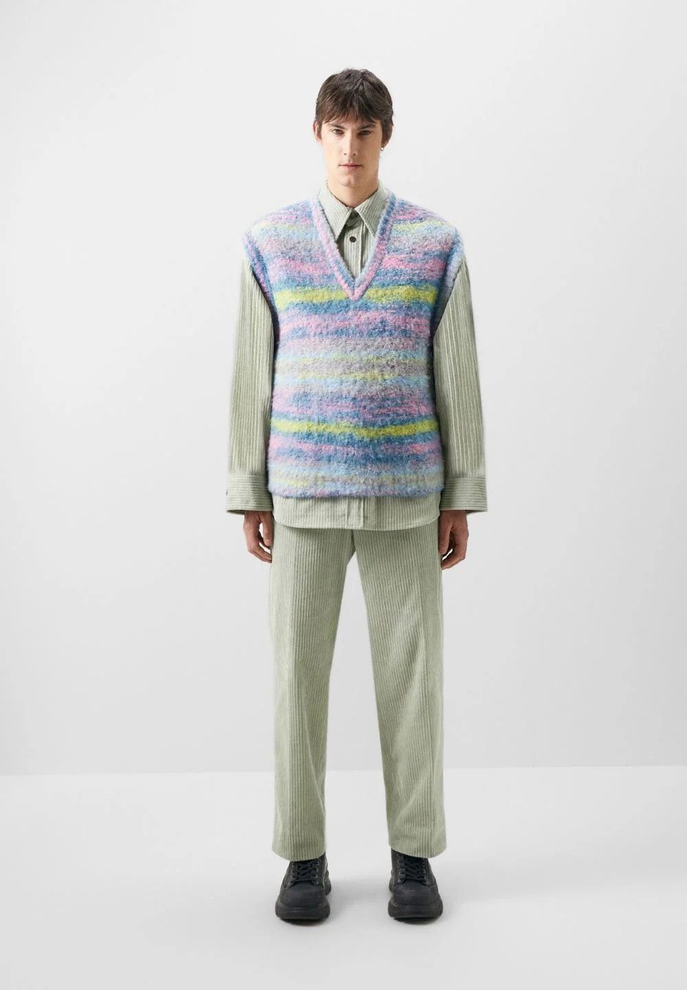 Solid Homme × Wooyoungmi !DS! SS22 Wooyoungmi Green Corduroy Jacket Size US XL / EU 56 / 4 - 2 Thumbnail