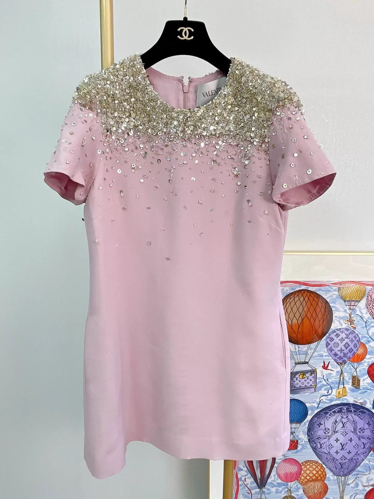 Valentino Valentino silk wool beaded dress 48 Size XL / US 12-14 / IT 48-50 - 1 Thumbnail